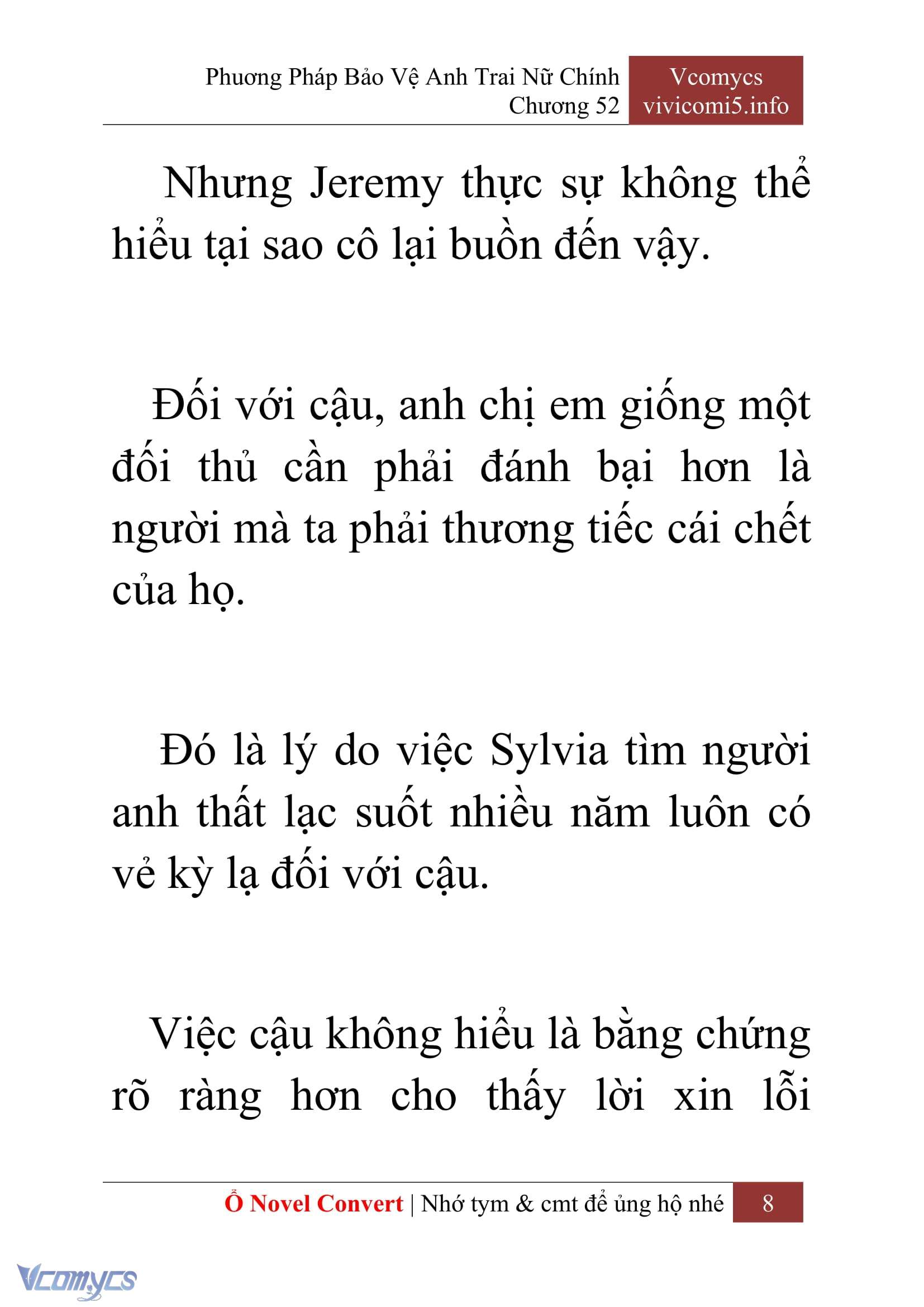 [Novel] Phương Pháp Bảo Vệ Anh Trai Nữ Chính Chap 52 - Trang 2
