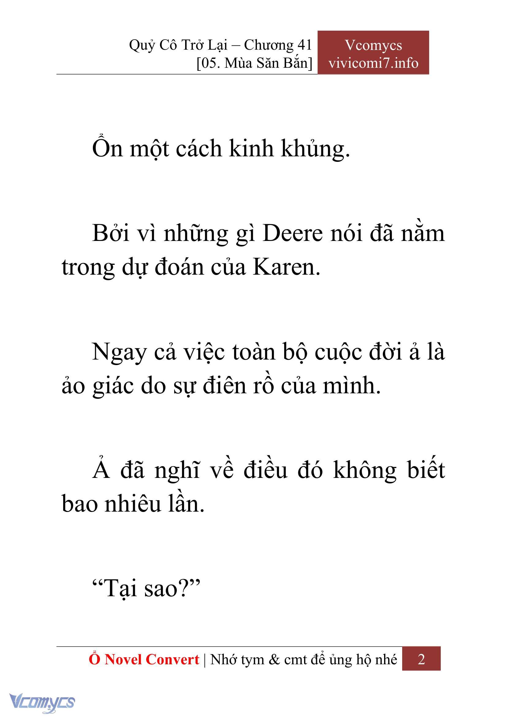 [Novel] Quý Cô Trở Lại Chap 41 - Trang 2