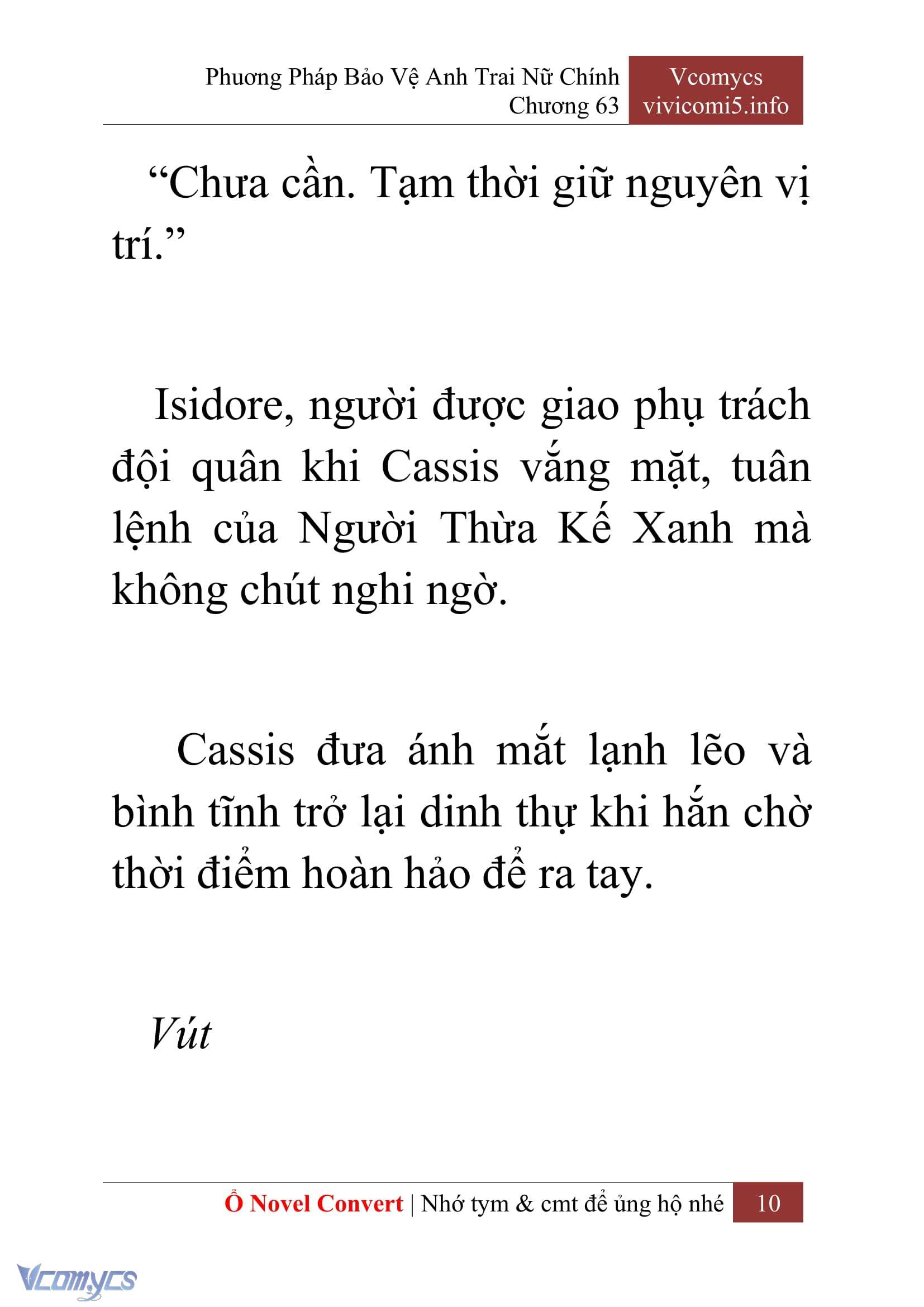 [Novel] Phương Pháp Bảo Vệ Anh Trai Nữ Chính Chap 63 - Trang 2