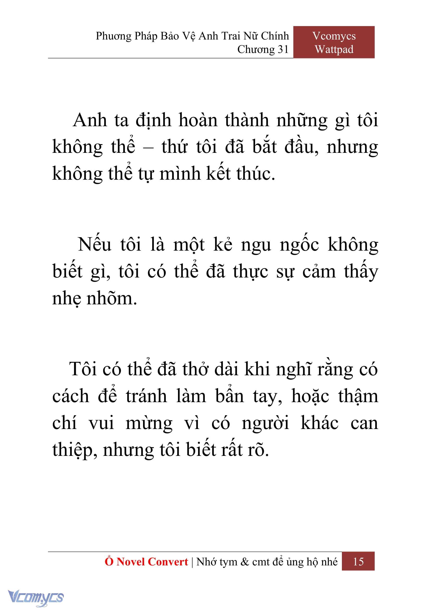 [Novel] Phương Pháp Bảo Vệ Anh Trai Nữ Chính Chap 31 - Trang 2