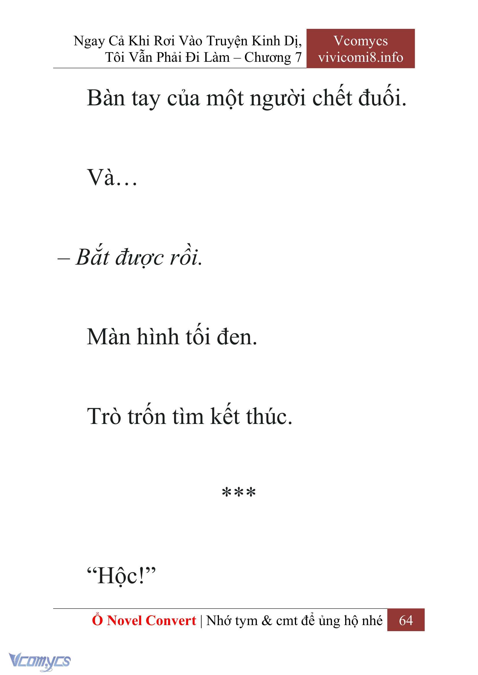 [Novel] Ngay Cả Khi Rơi Vào Truyện Kinh Dị, Tôi Vẫn Phải Đi Làm Chap 7 - Trang 2