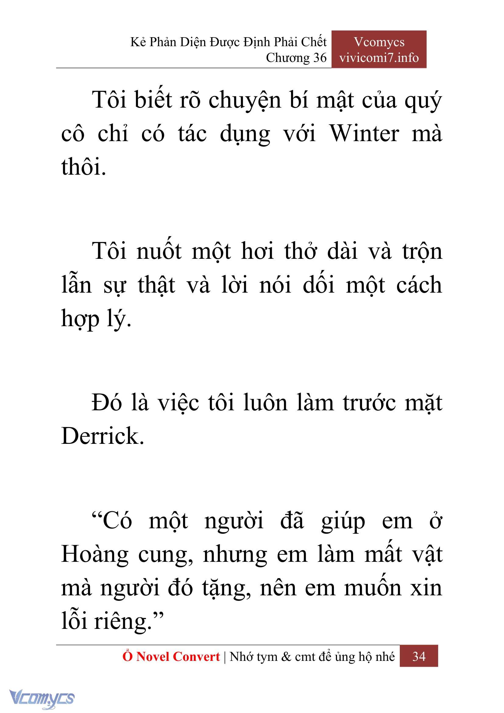 [Novel] Kẻ Phản Diện Được Định Phải Chết Chap 36 - Trang 2