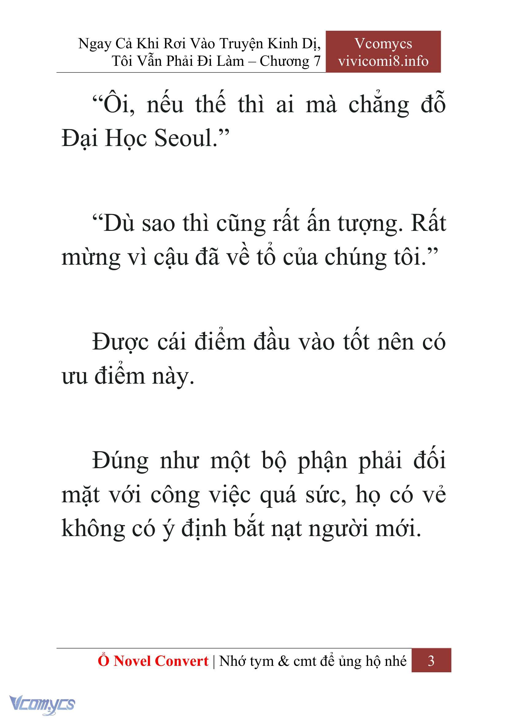 [Novel] Ngay Cả Khi Rơi Vào Truyện Kinh Dị, Tôi Vẫn Phải Đi Làm Chap 7 - Trang 2