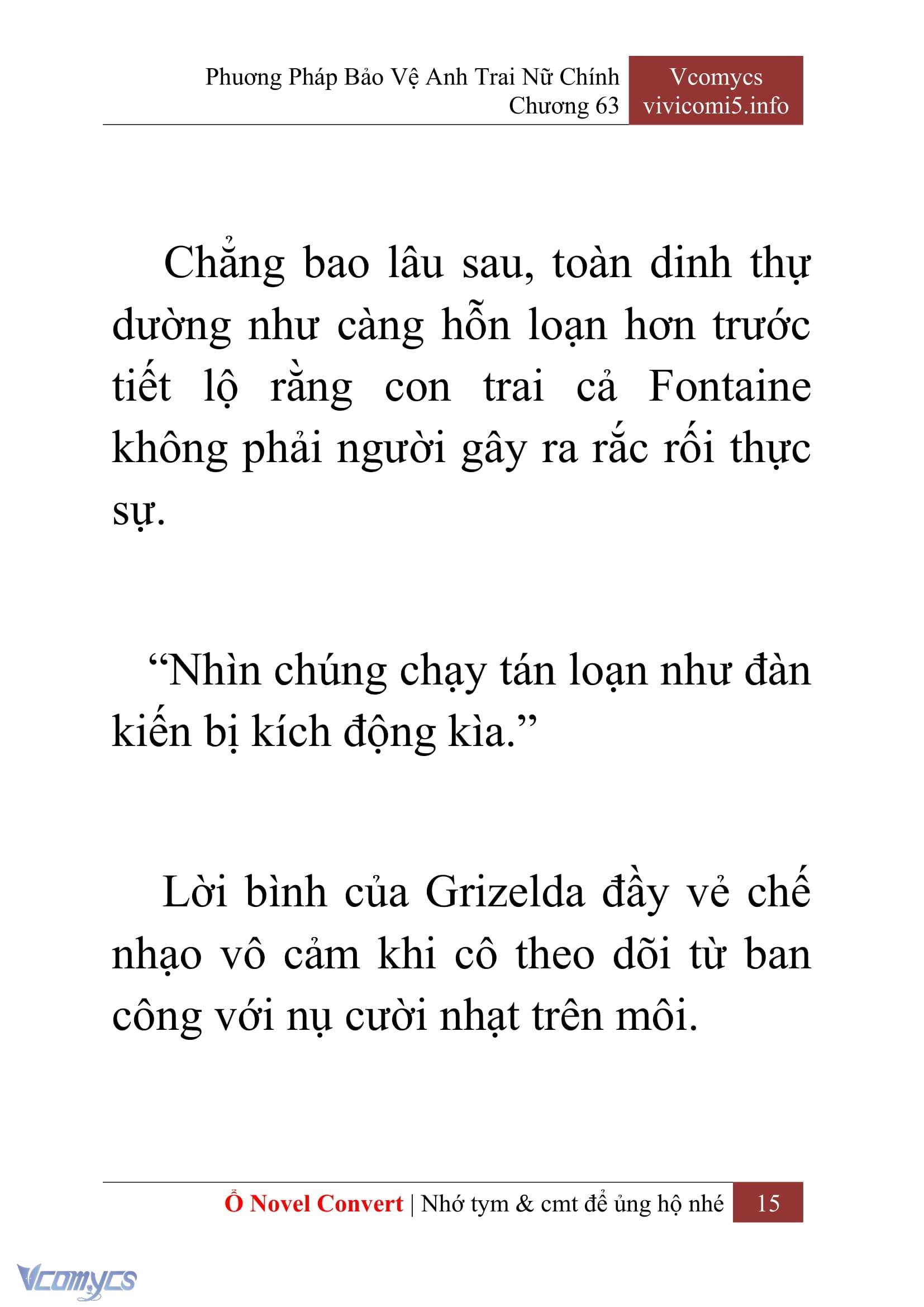 [Novel] Phương Pháp Bảo Vệ Anh Trai Nữ Chính Chap 63 - Trang 2