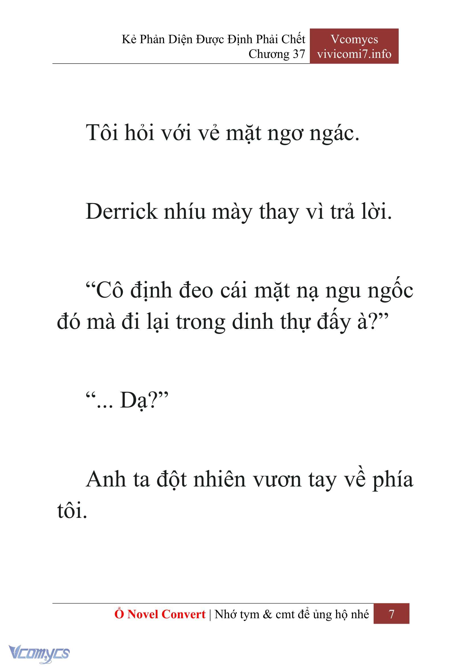 [Novel] Kẻ Phản Diện Được Định Phải Chết Chap 37 - Trang 2