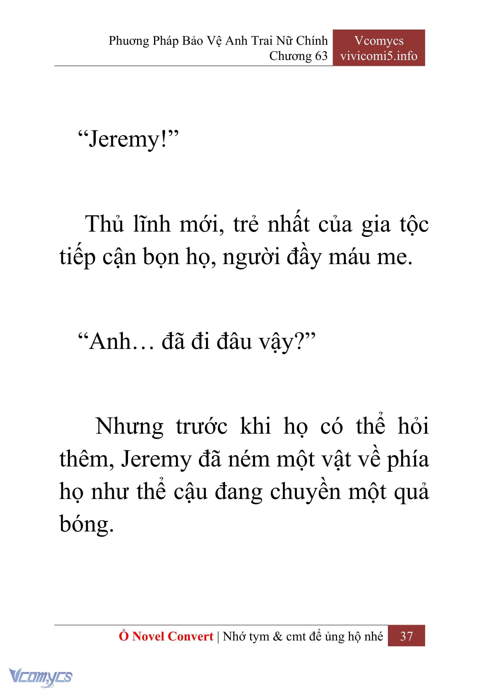 [Novel] Phương Pháp Bảo Vệ Anh Trai Nữ Chính Chap 63 - Trang 2