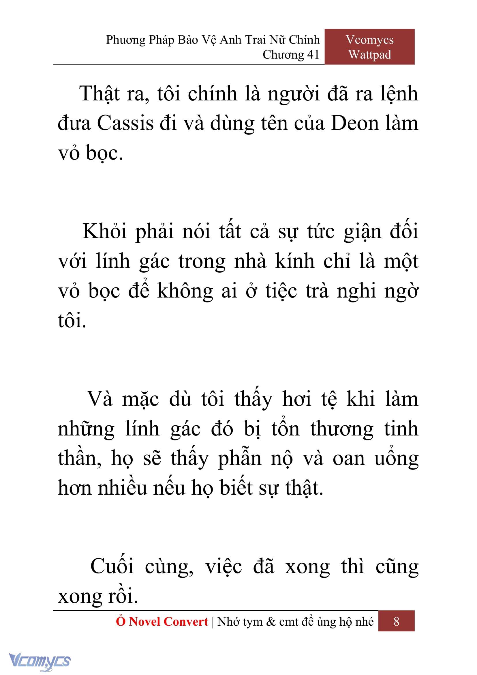 [Novel] Phương Pháp Bảo Vệ Anh Trai Nữ Chính Chap 41 - Trang 2