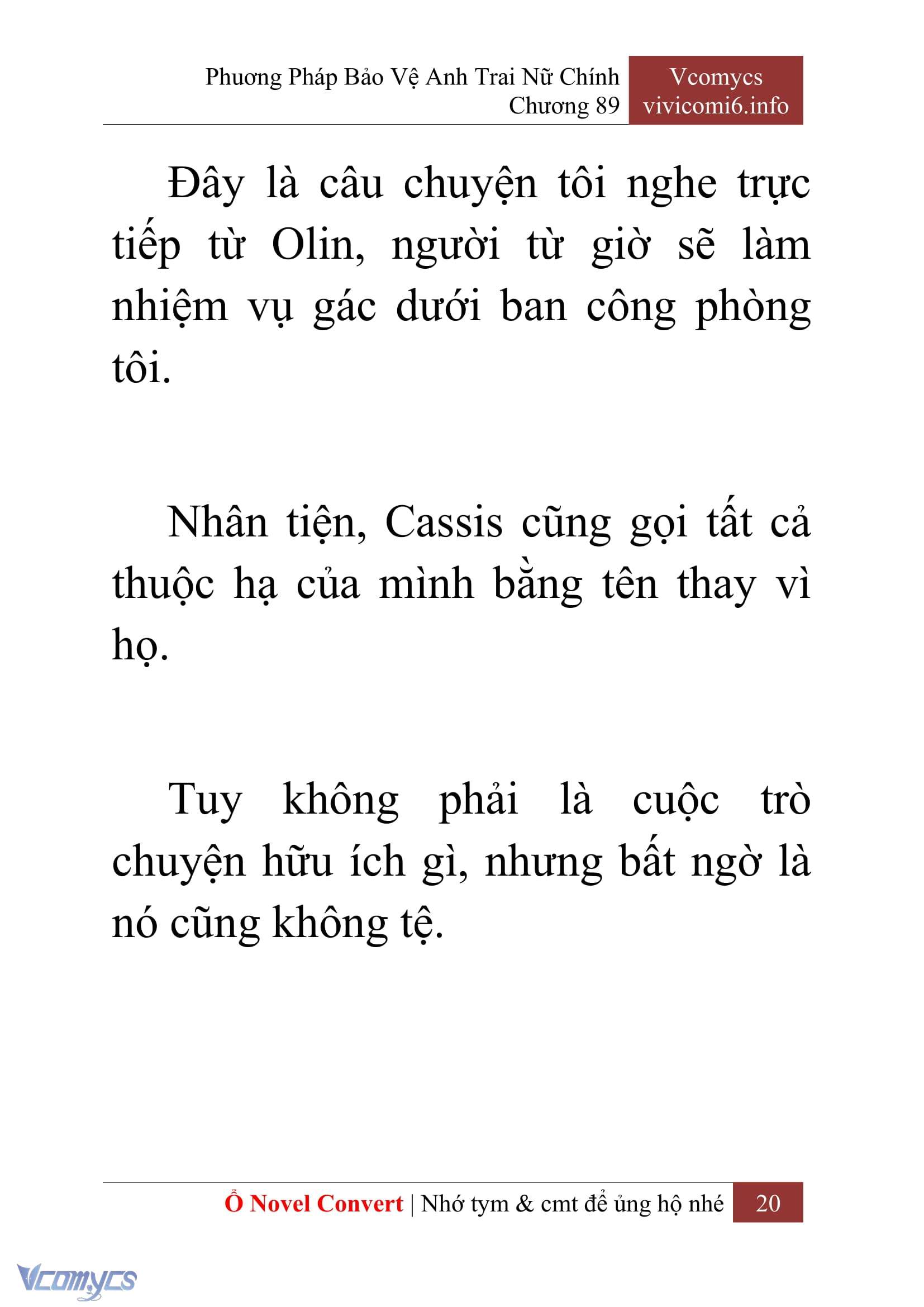 [Novel] Phương Pháp Bảo Vệ Anh Trai Nữ Chính Chap 89 - Trang 2