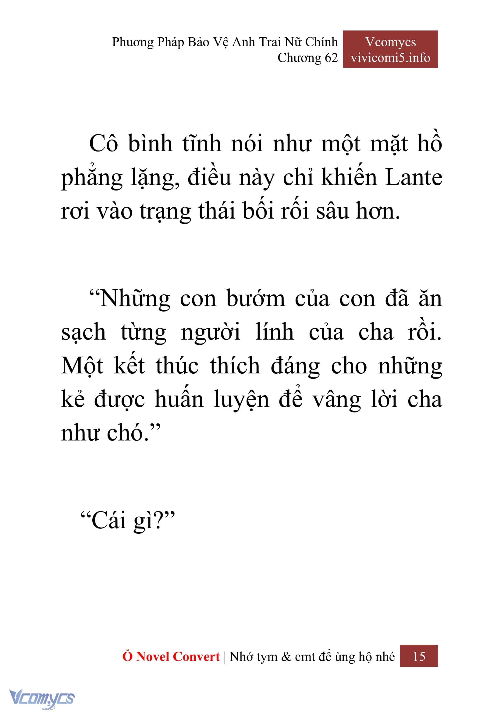 [Novel] Phương Pháp Bảo Vệ Anh Trai Nữ Chính Chap 62 - Trang 2
