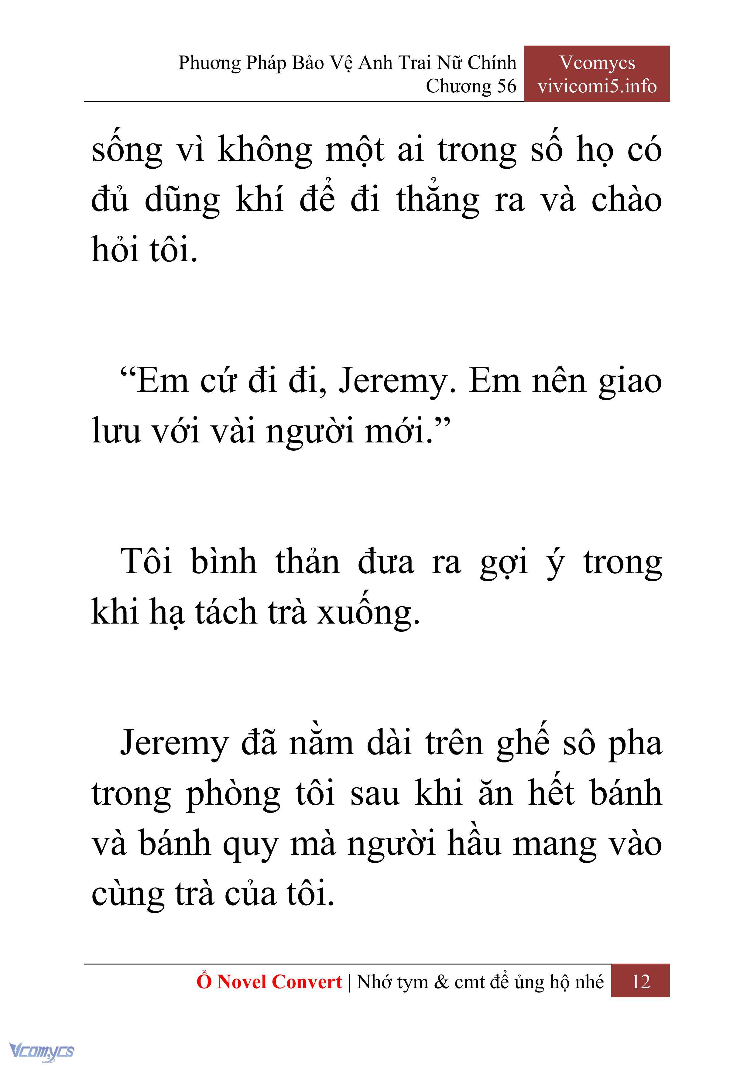 [Novel] Phương Pháp Bảo Vệ Anh Trai Nữ Chính Chap 56 - Trang 2
