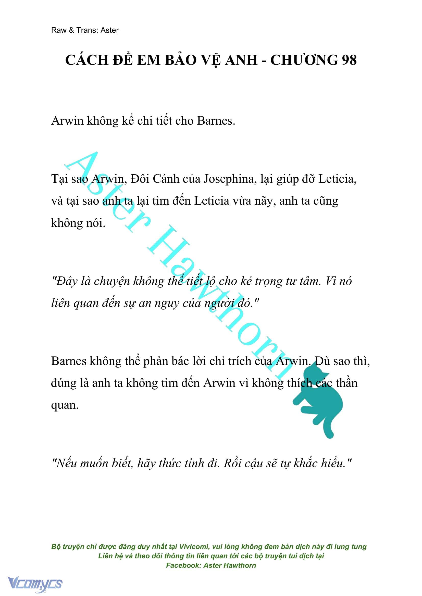 [NOVEL] Cách Để Em Bảo Vệ Anh Chap 98 - Trang 2