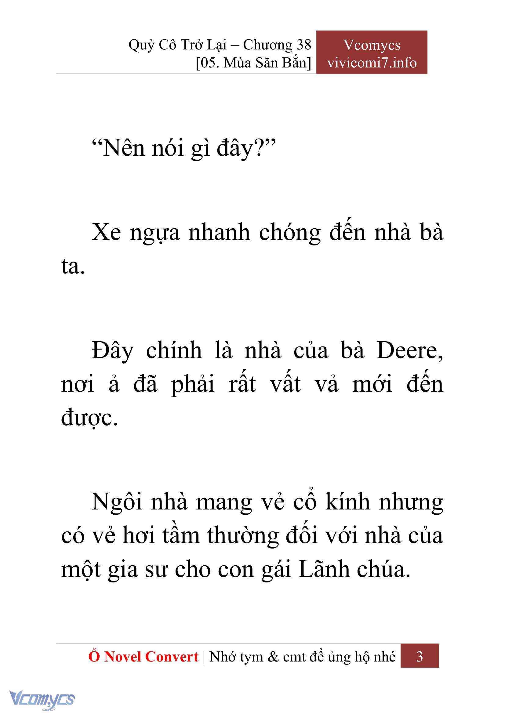 [Novel] Quý Cô Trở Lại Chap 38 - Trang 2
