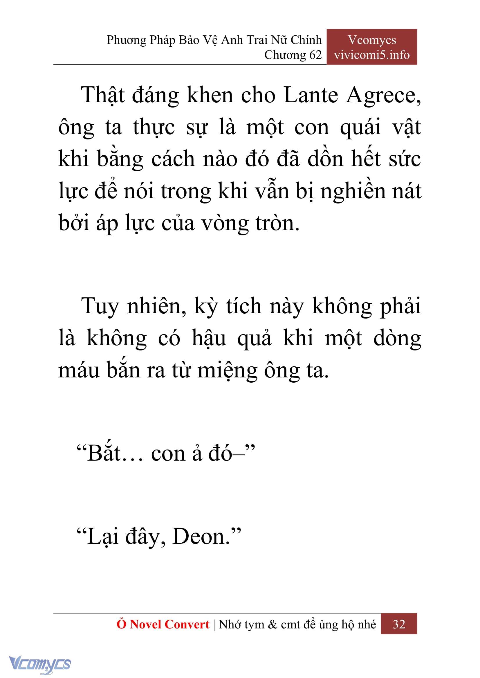 [Novel] Phương Pháp Bảo Vệ Anh Trai Nữ Chính Chap 62 - Trang 2