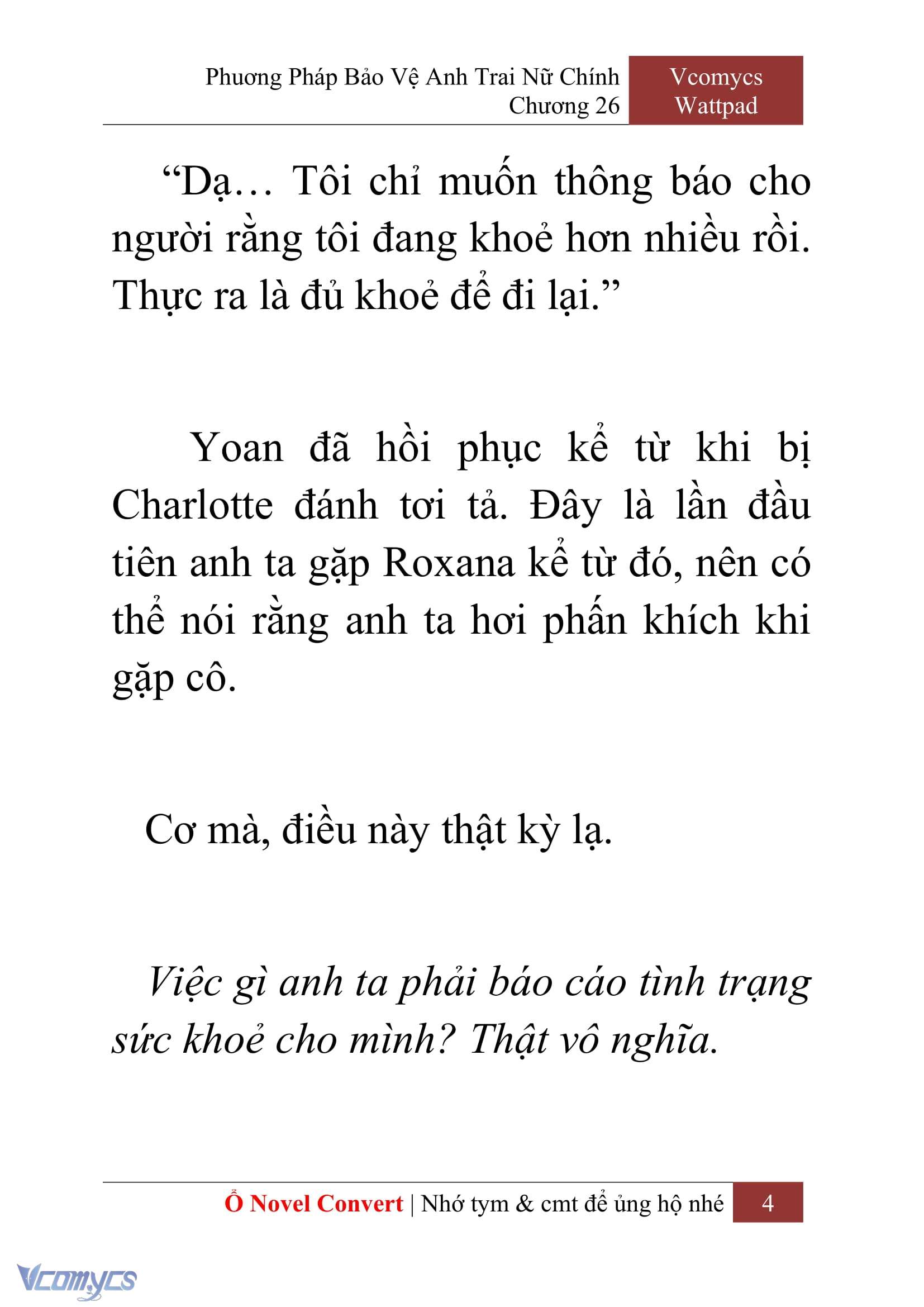[Novel] Phương Pháp Bảo Vệ Anh Trai Nữ Chính Chap 26 - Trang 2