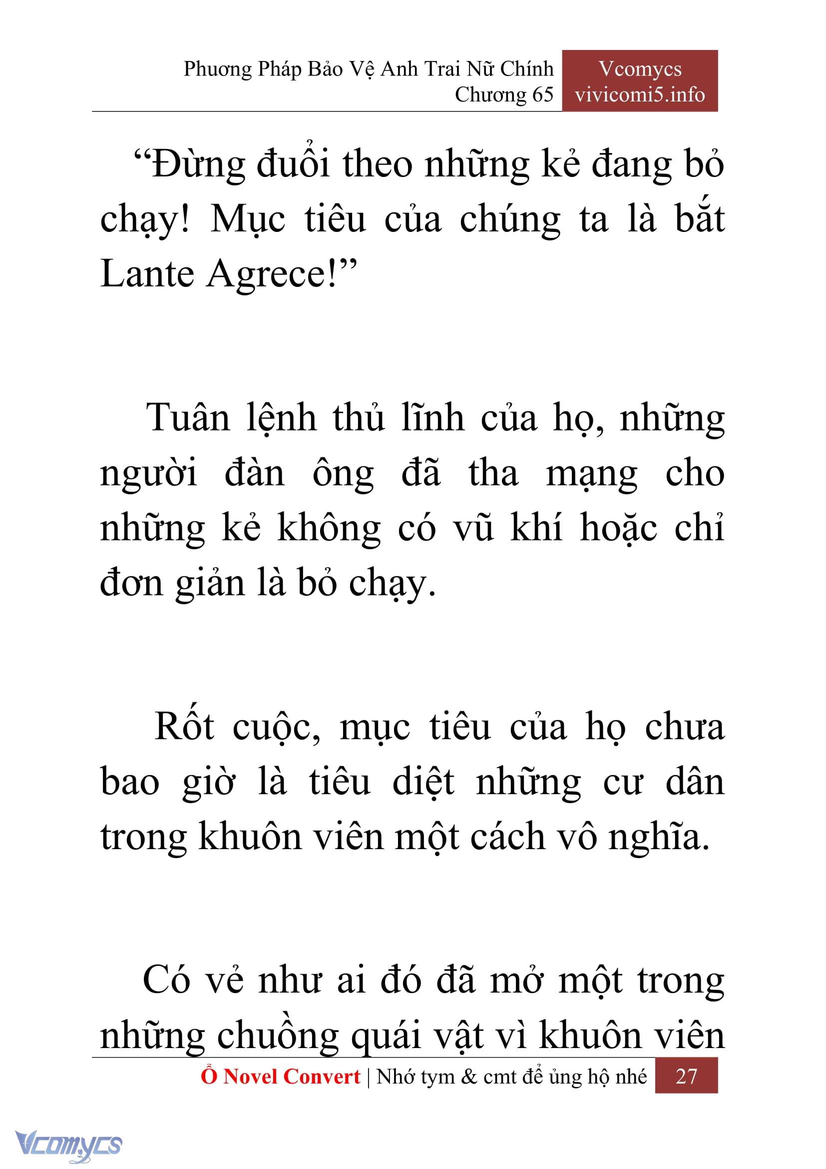 [Novel] Phương Pháp Bảo Vệ Anh Trai Nữ Chính Chap 65 - Trang 2