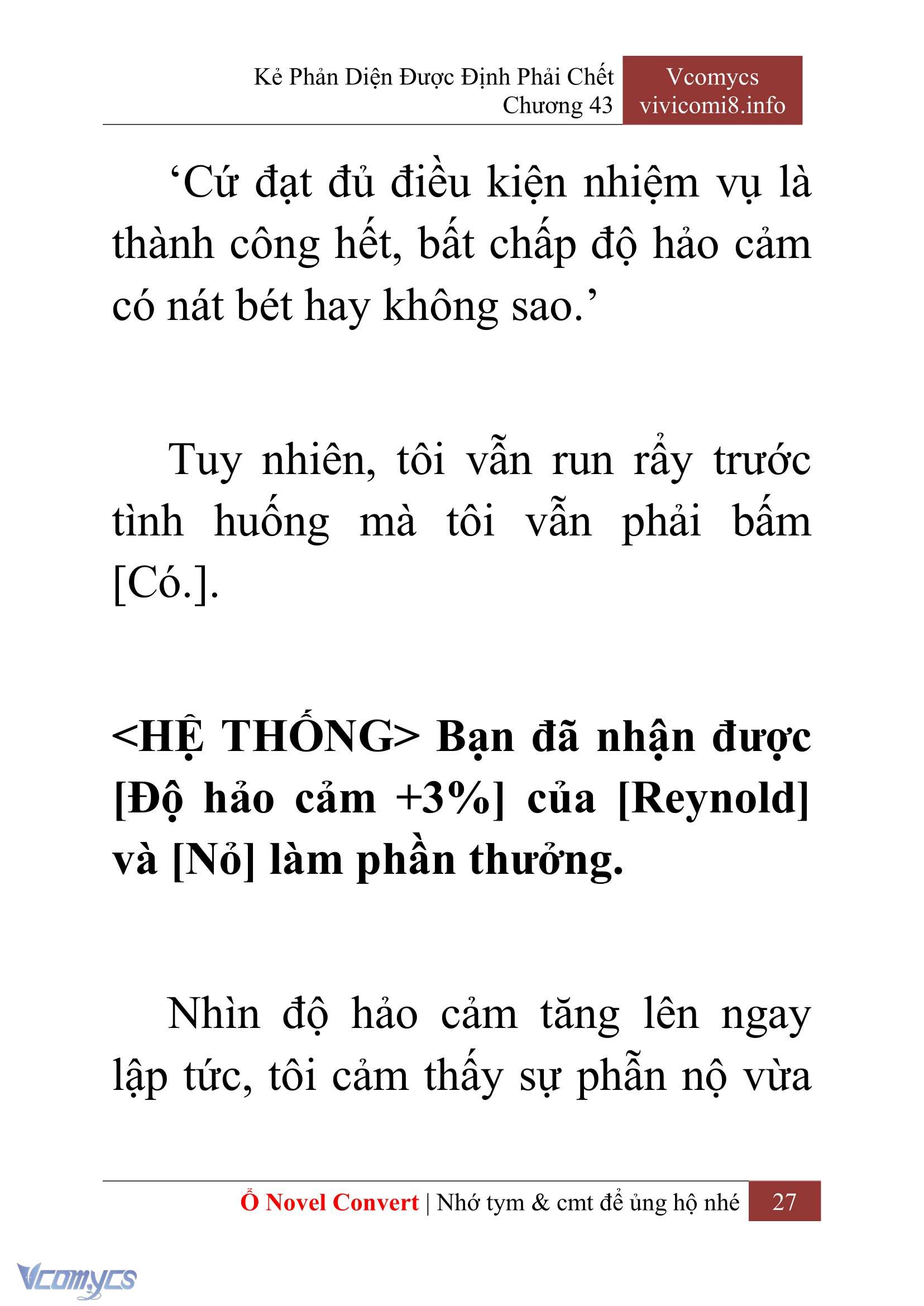 [Novel] Kẻ Phản Diện Được Định Phải Chết Chap 43 - Trang 2