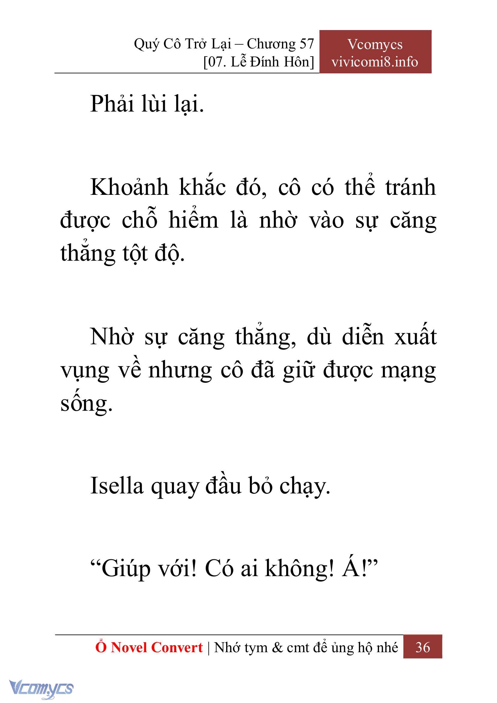 [Novel] Quý Cô Trở Lại Chap 57 - Next 