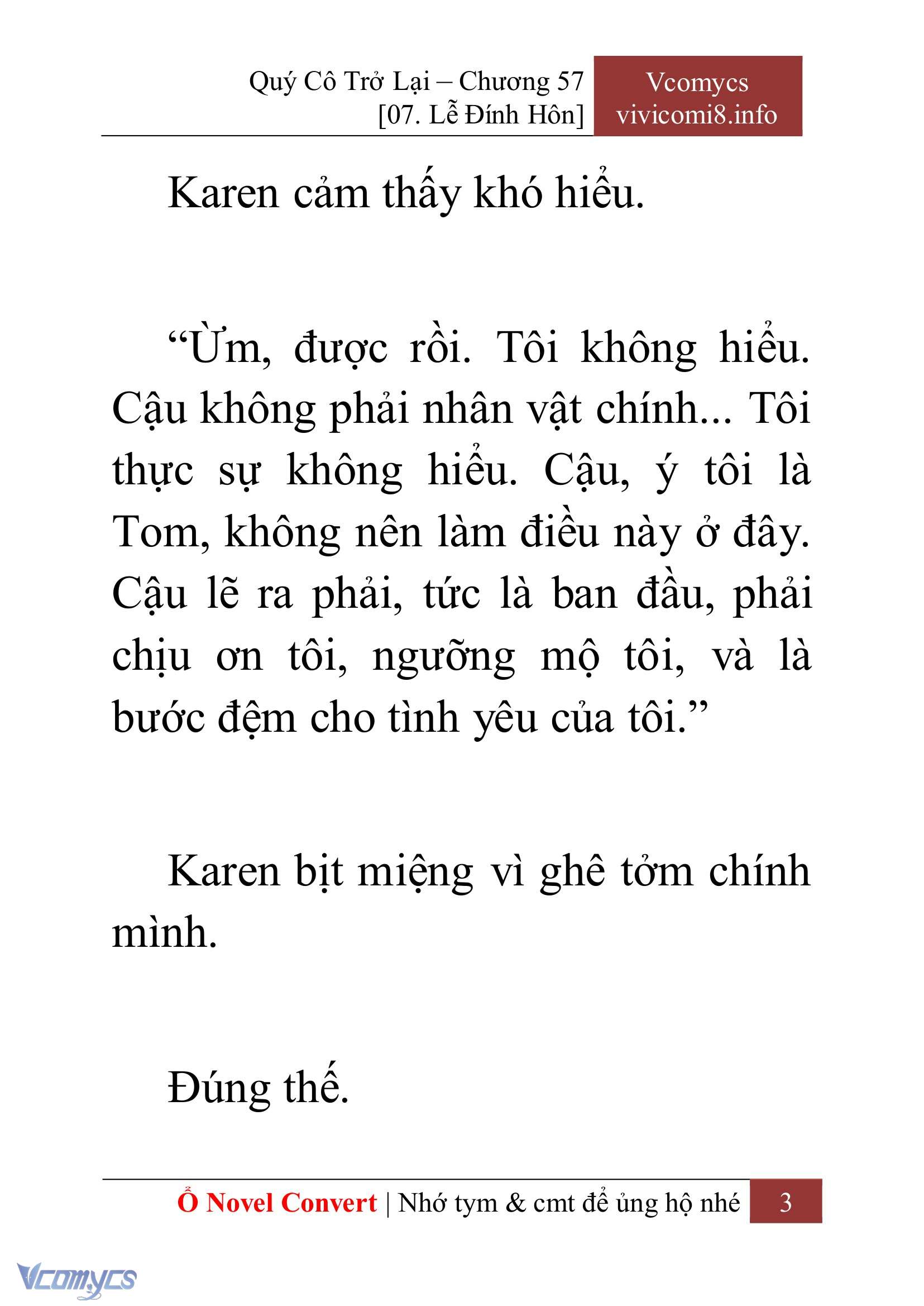 [Novel] Quý Cô Trở Lại Chap 57 - Next 