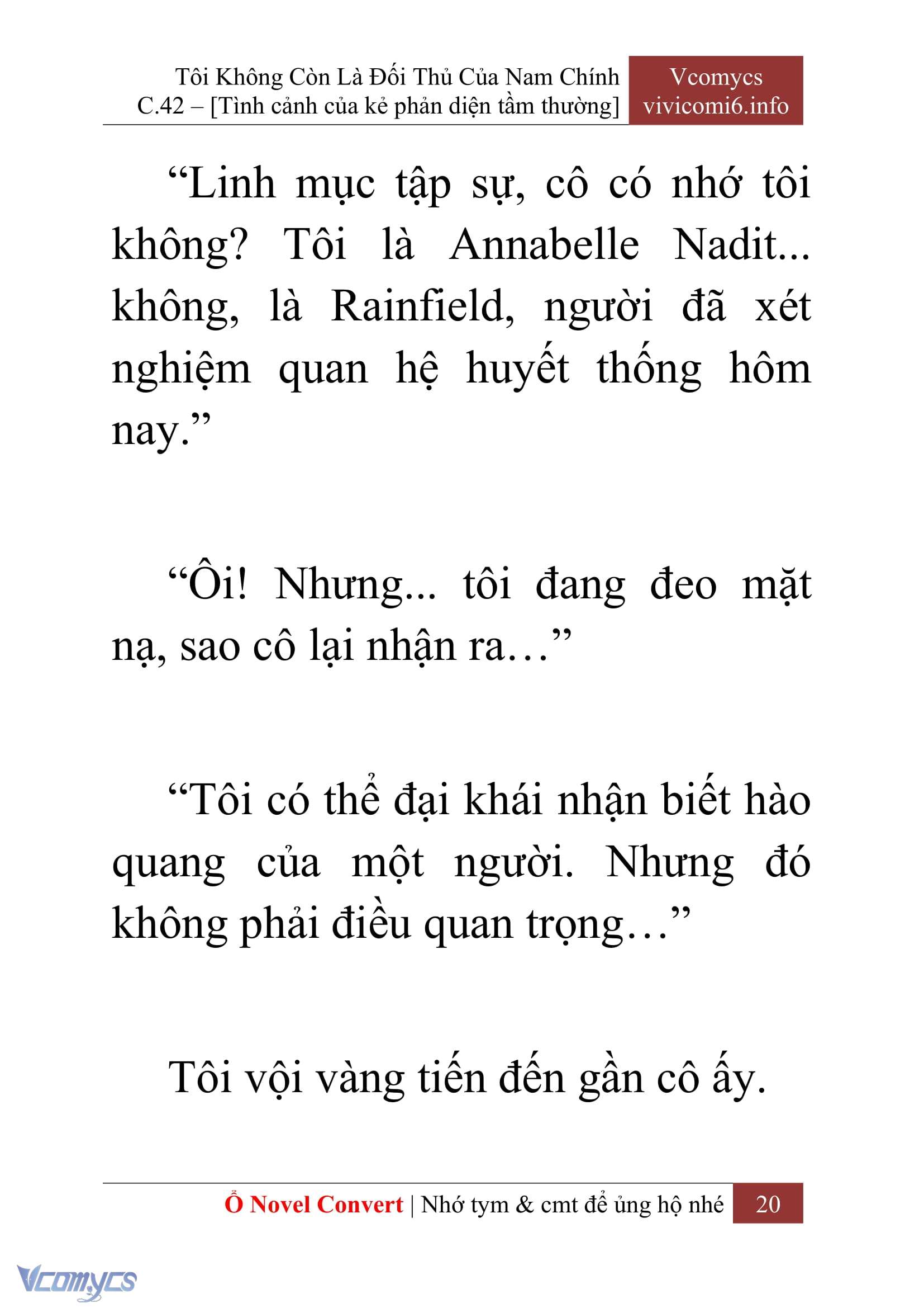 [Novel] Tôi Không Còn Là Đối Thủ Của Nam Chính Chap 42 - Next Chap 43