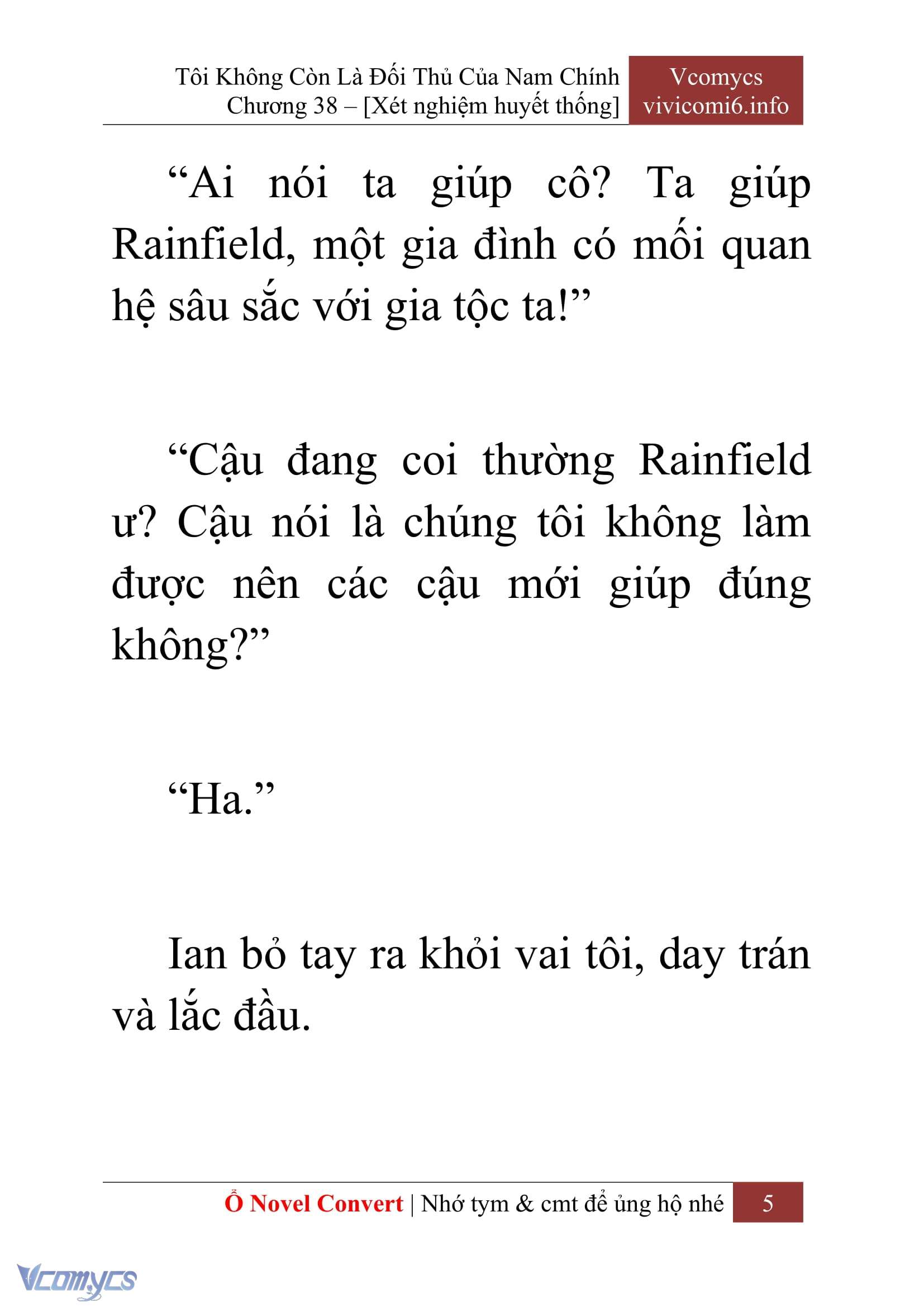 [Novel] Tôi Không Còn Là Đối Thủ Của Nam Chính Chap 38 - Trang 2