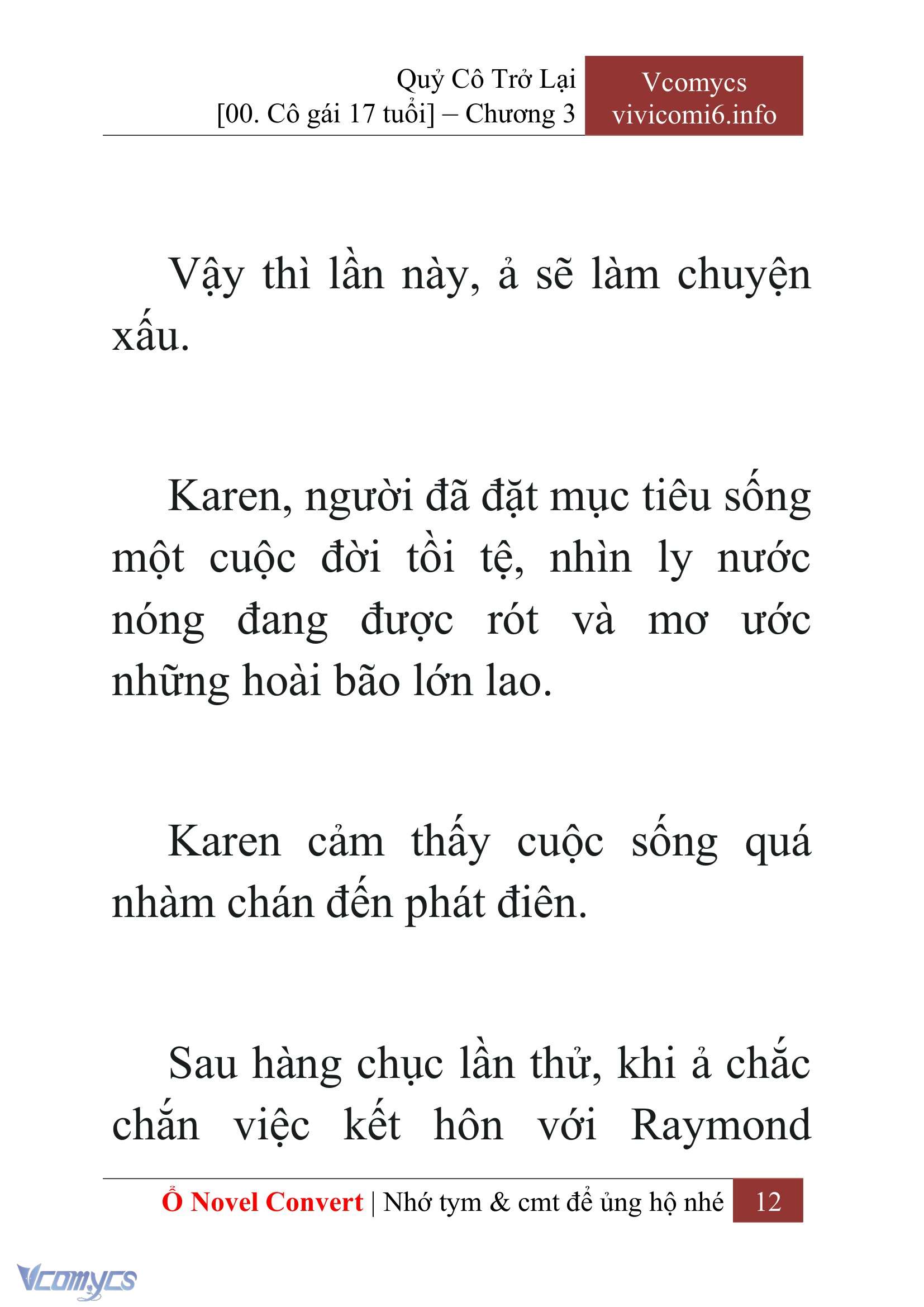 [Novel] Quý Cô Trở Lại Chap 3 - Next Chap 4
