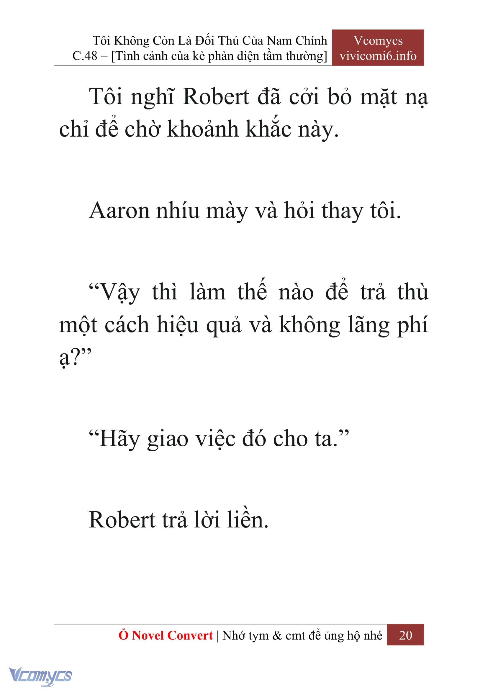 [Novel] Tôi Không Còn Là Đối Thủ Của Nam Chính Chap 48 - Next Chap 49