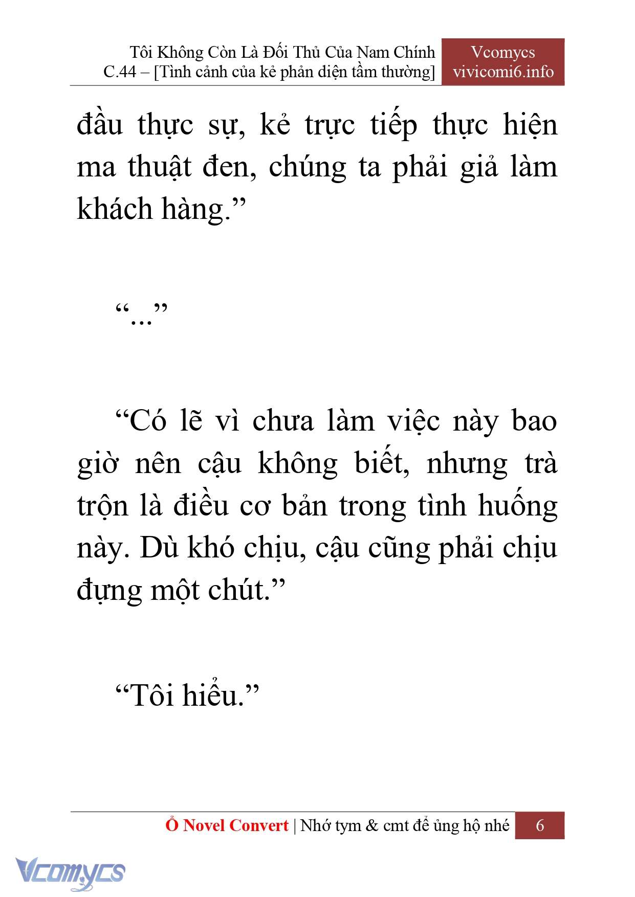 [Novel] Tôi Không Còn Là Đối Thủ Của Nam Chính Chap 44 - Next Chap 45