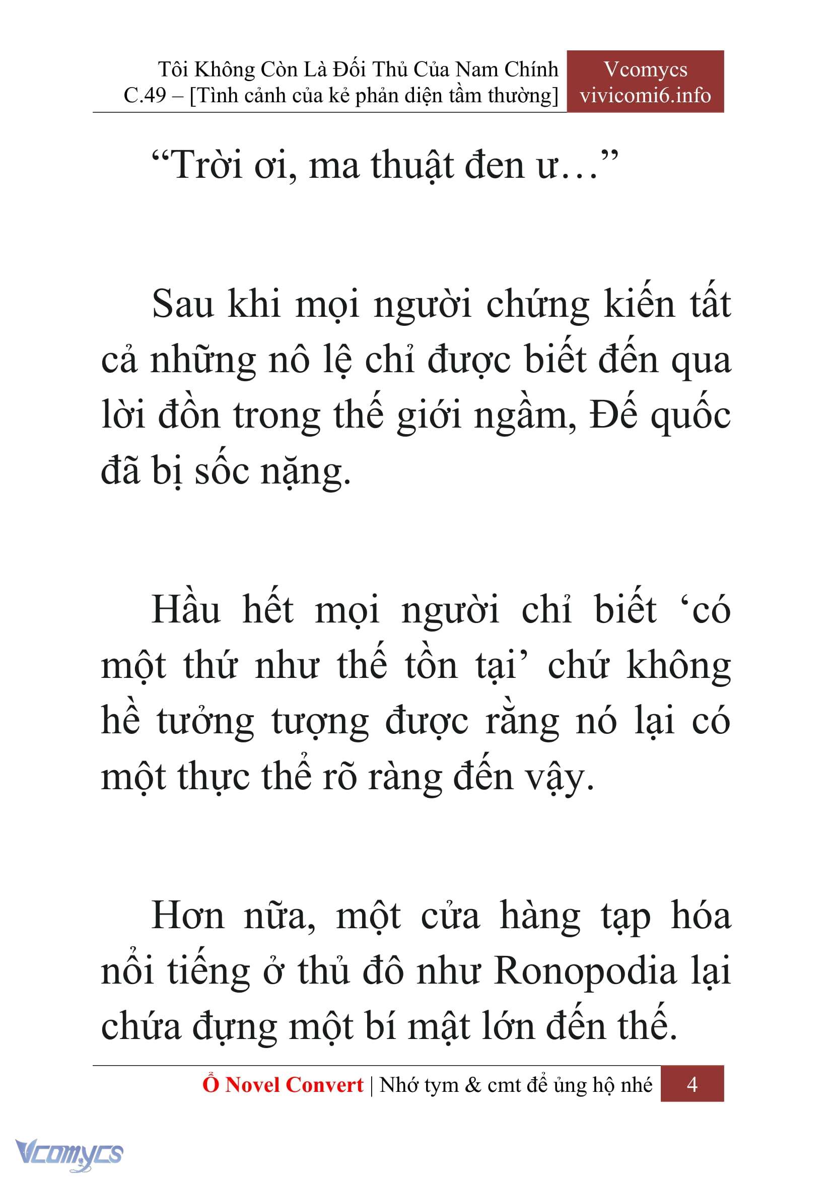 [Novel] Tôi Không Còn Là Đối Thủ Của Nam Chính Chap 49 - Next Chap 50