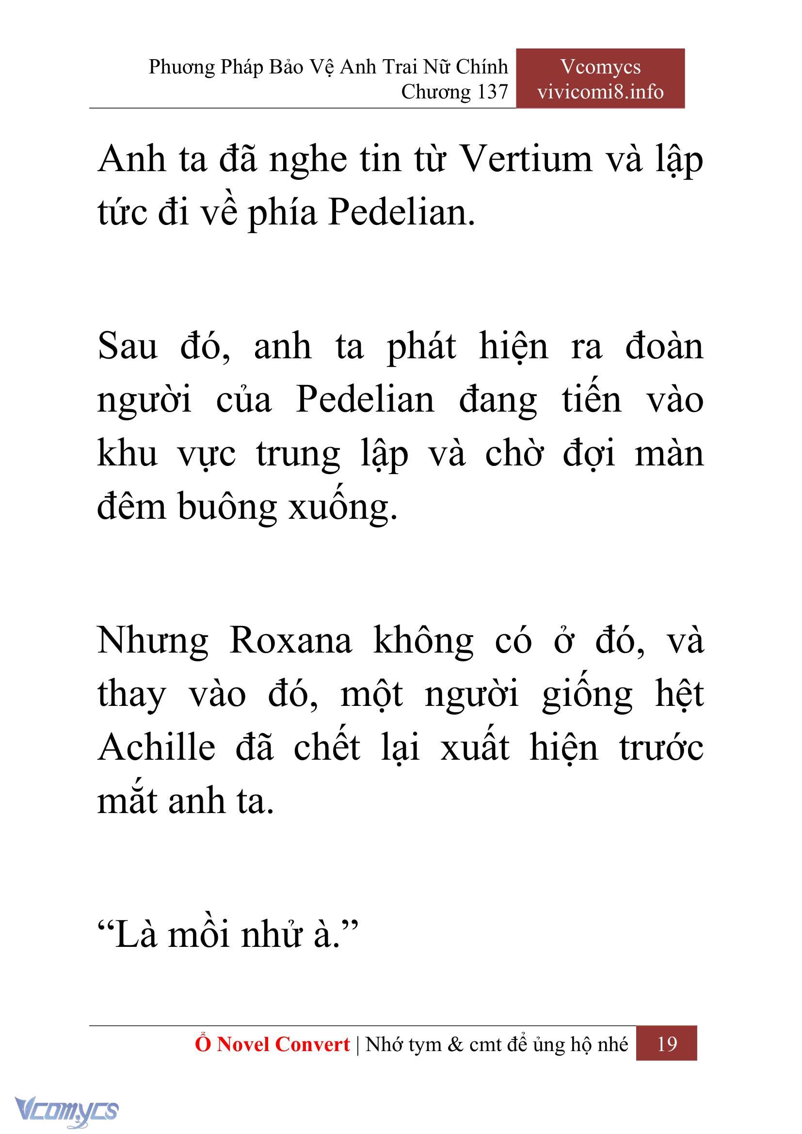 [Novel] Phương Pháp Bảo Vệ Anh Trai Nữ Chính Chap 137 - Next Chap 138