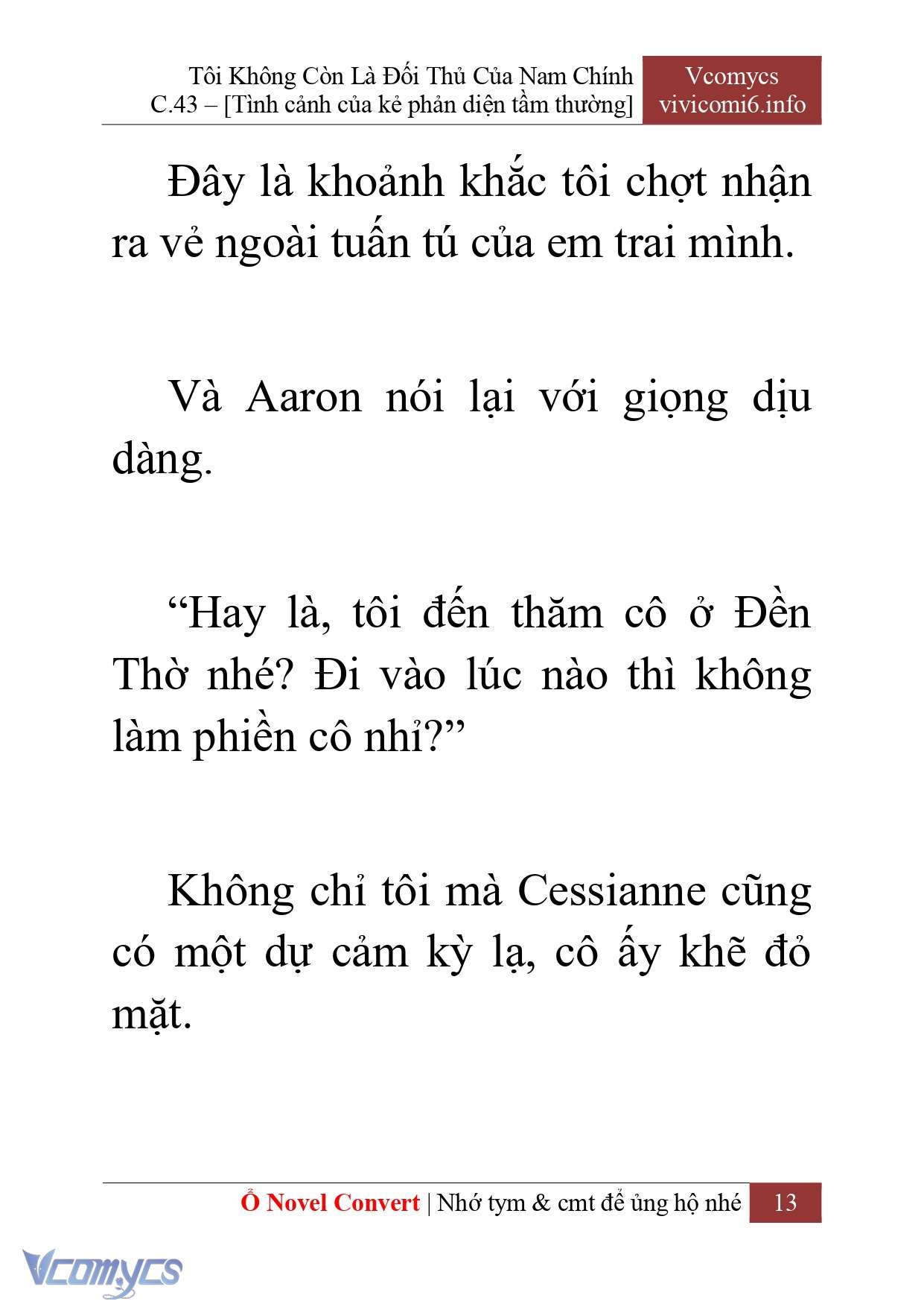 [Novel] Tôi Không Còn Là Đối Thủ Của Nam Chính Chap 43 - Next Chap 44