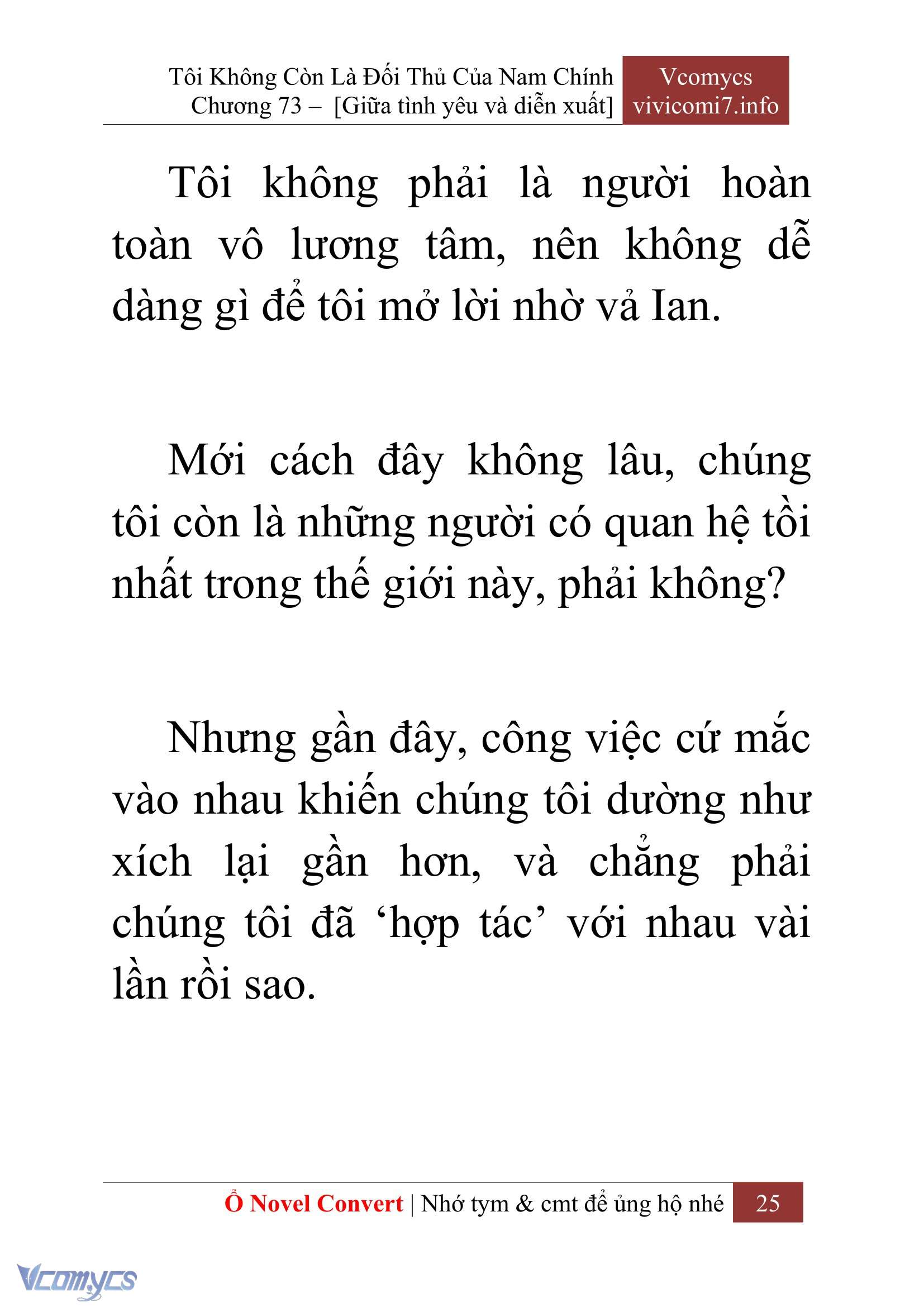 [Novel] Tôi Không Còn Là Đối Thủ Của Nam Chính Chap 73 - Next 