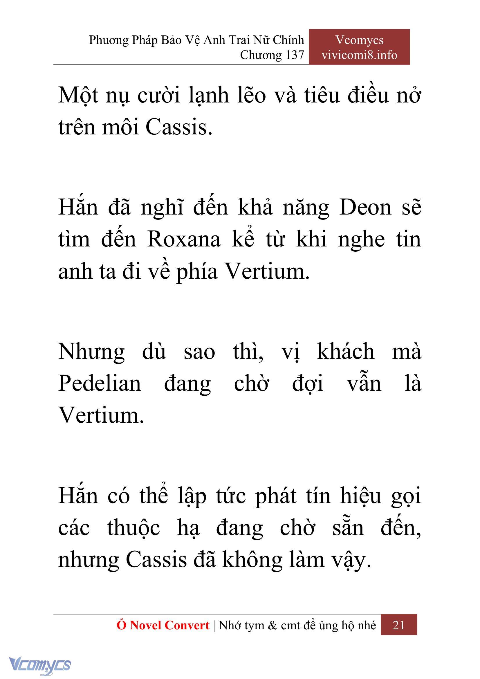 [Novel] Phương Pháp Bảo Vệ Anh Trai Nữ Chính Chap 137 - Next Chap 138