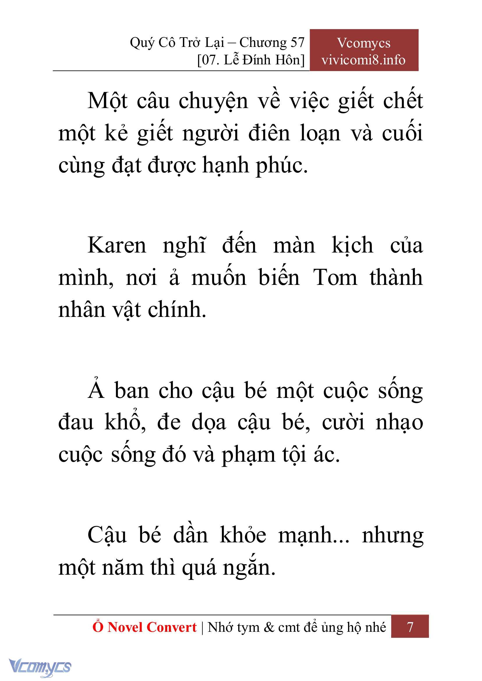 [Novel] Quý Cô Trở Lại Chap 57 - Next 