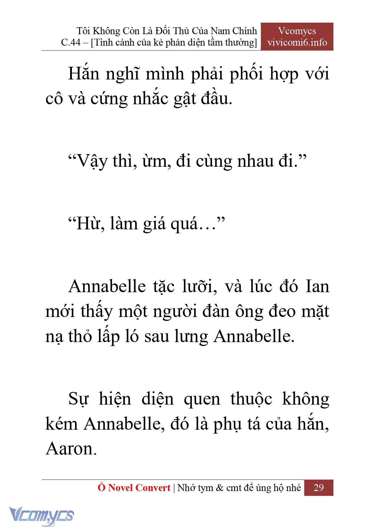 [Novel] Tôi Không Còn Là Đối Thủ Của Nam Chính Chap 44 - Next Chap 45