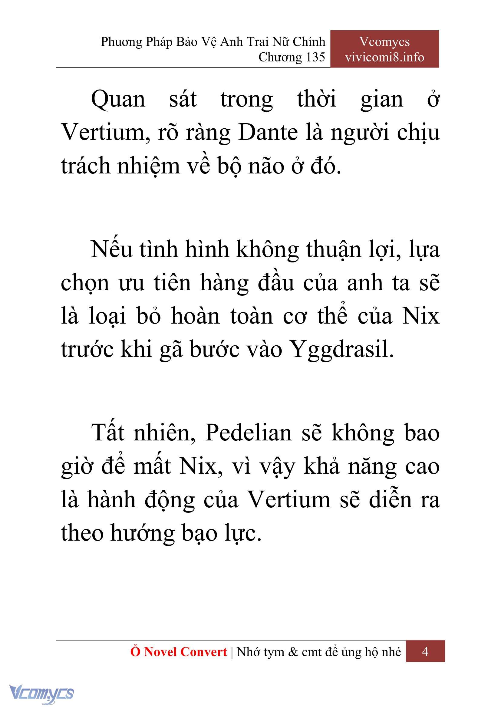 [Novel] Phương Pháp Bảo Vệ Anh Trai Nữ Chính Chap 135 - Trang 2