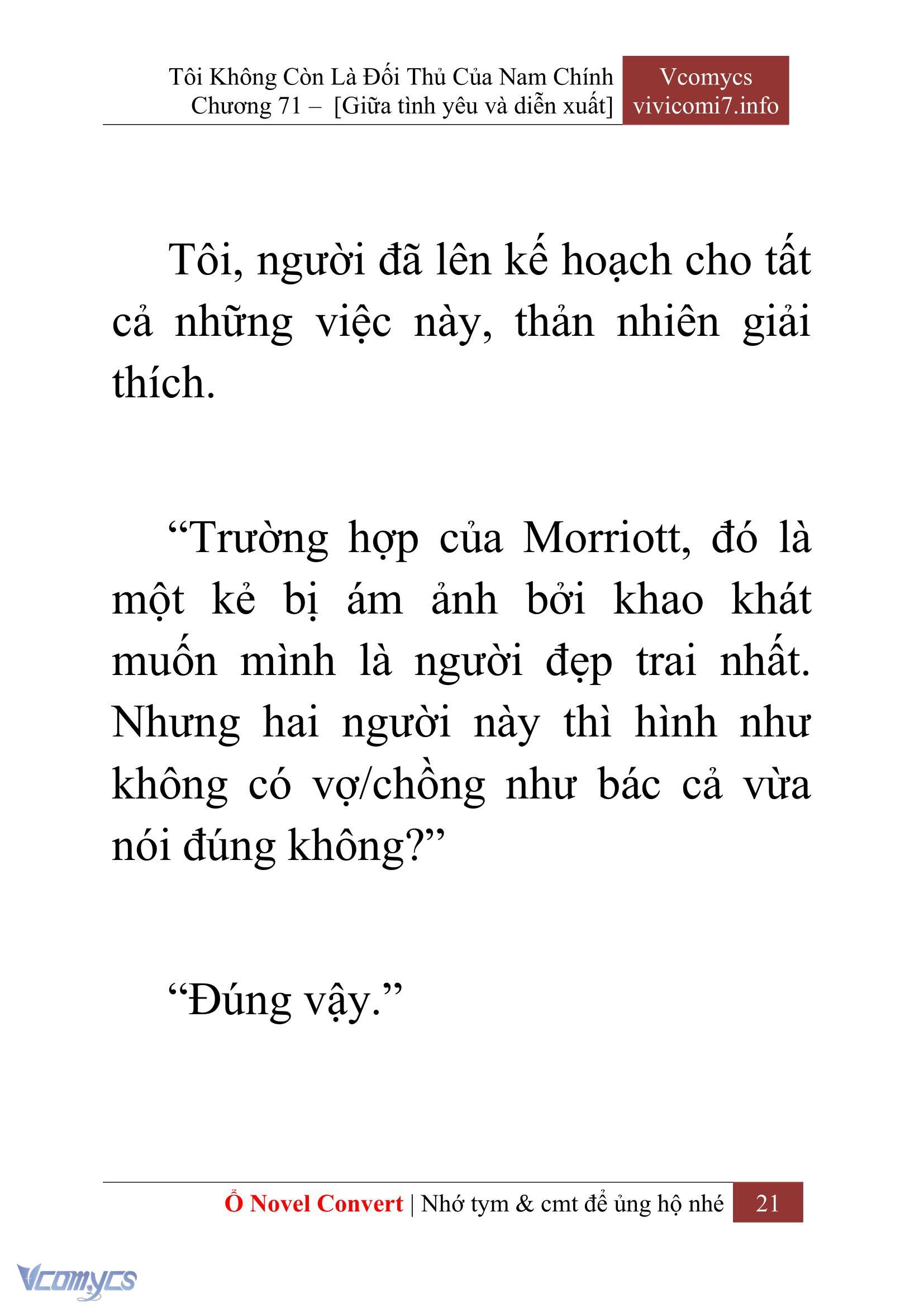 [Novel] Tôi Không Còn Là Đối Thủ Của Nam Chính Chap 71 - Trang 2