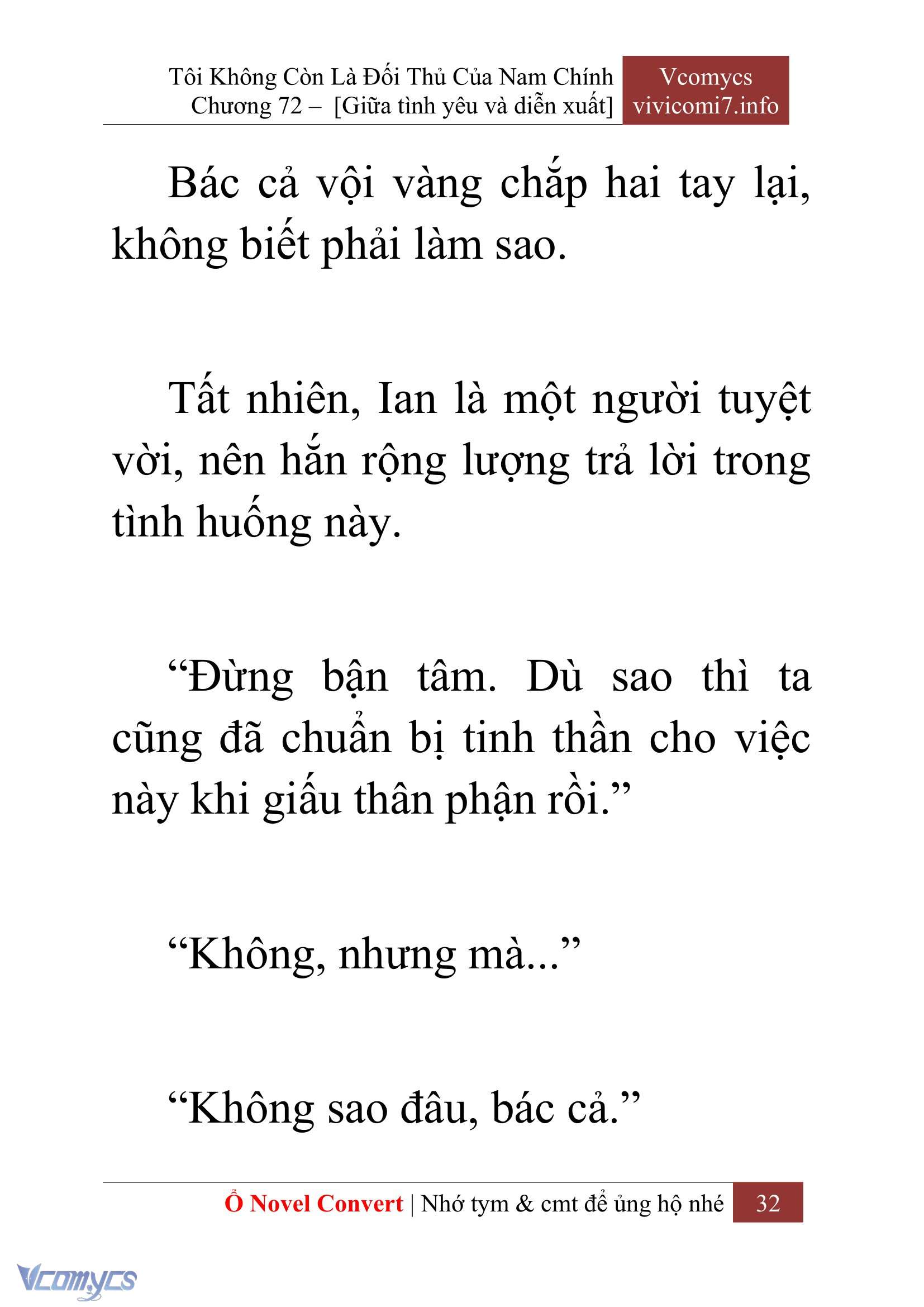 [Novel] Tôi Không Còn Là Đối Thủ Của Nam Chính Chap 72 - Trang 2