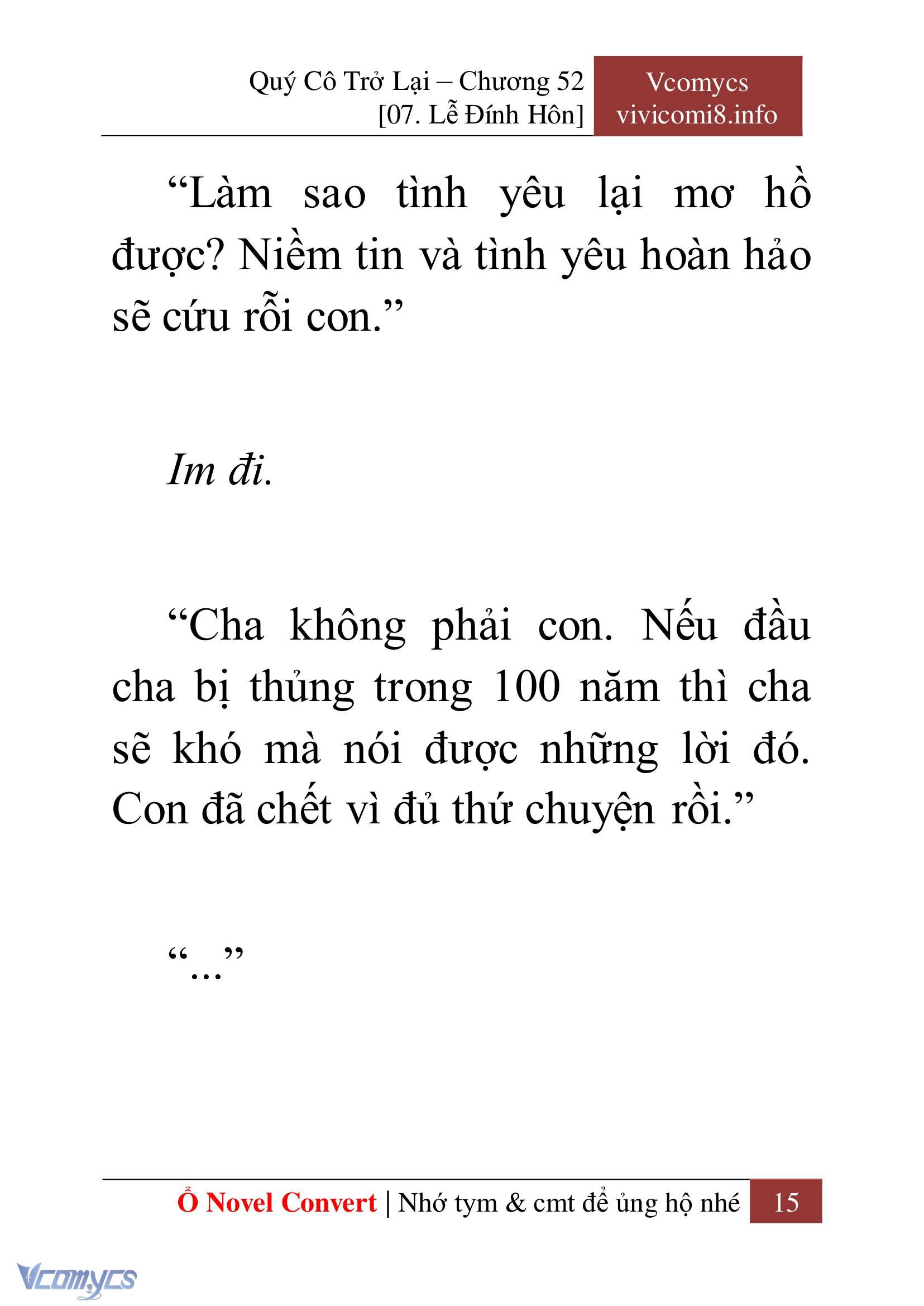 [Novel] Quý Cô Trở Lại Chap 52 - Next 