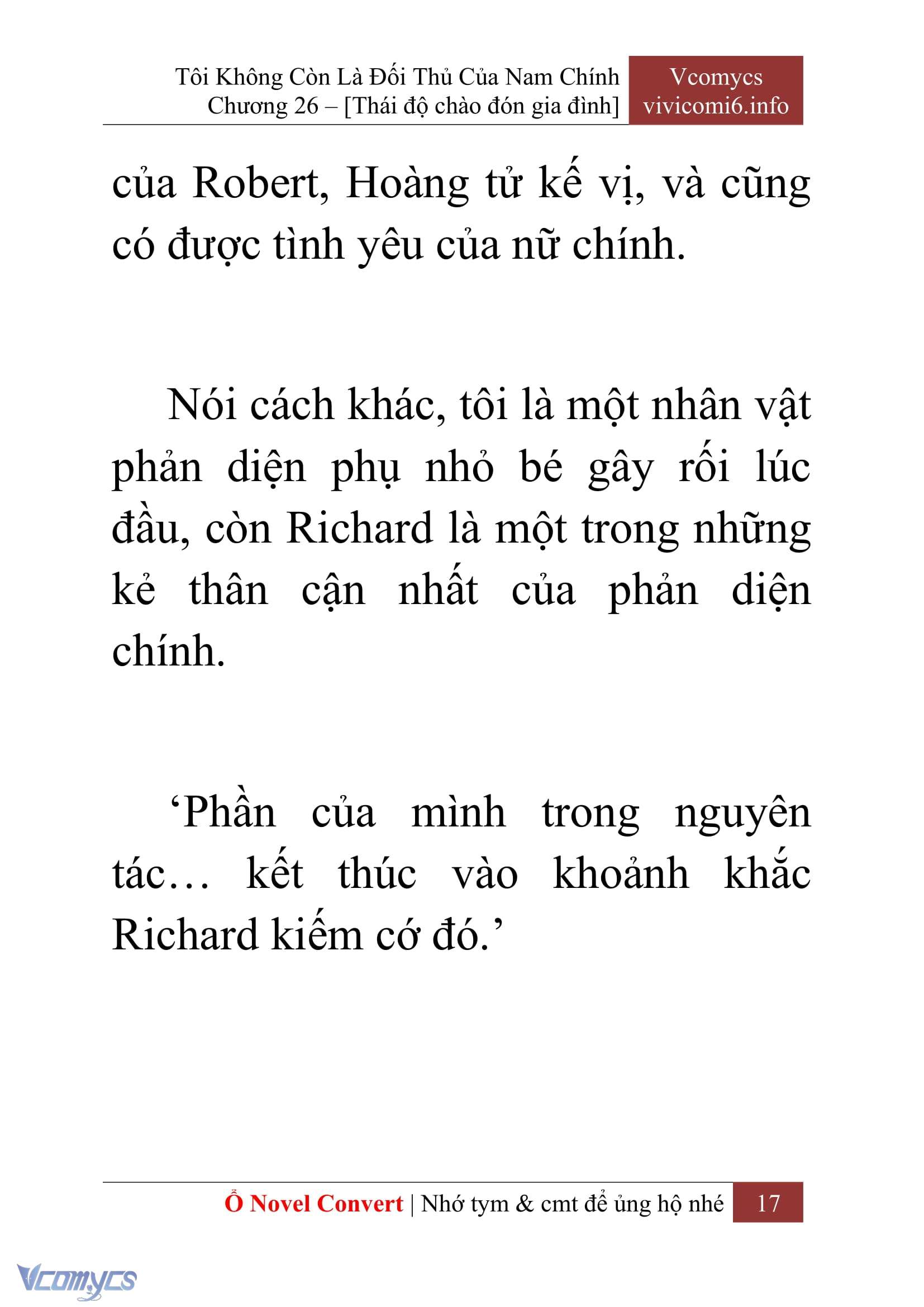 [Novel] Tôi Không Còn Là Đối Thủ Của Nam Chính Chap 26 - Trang 2
