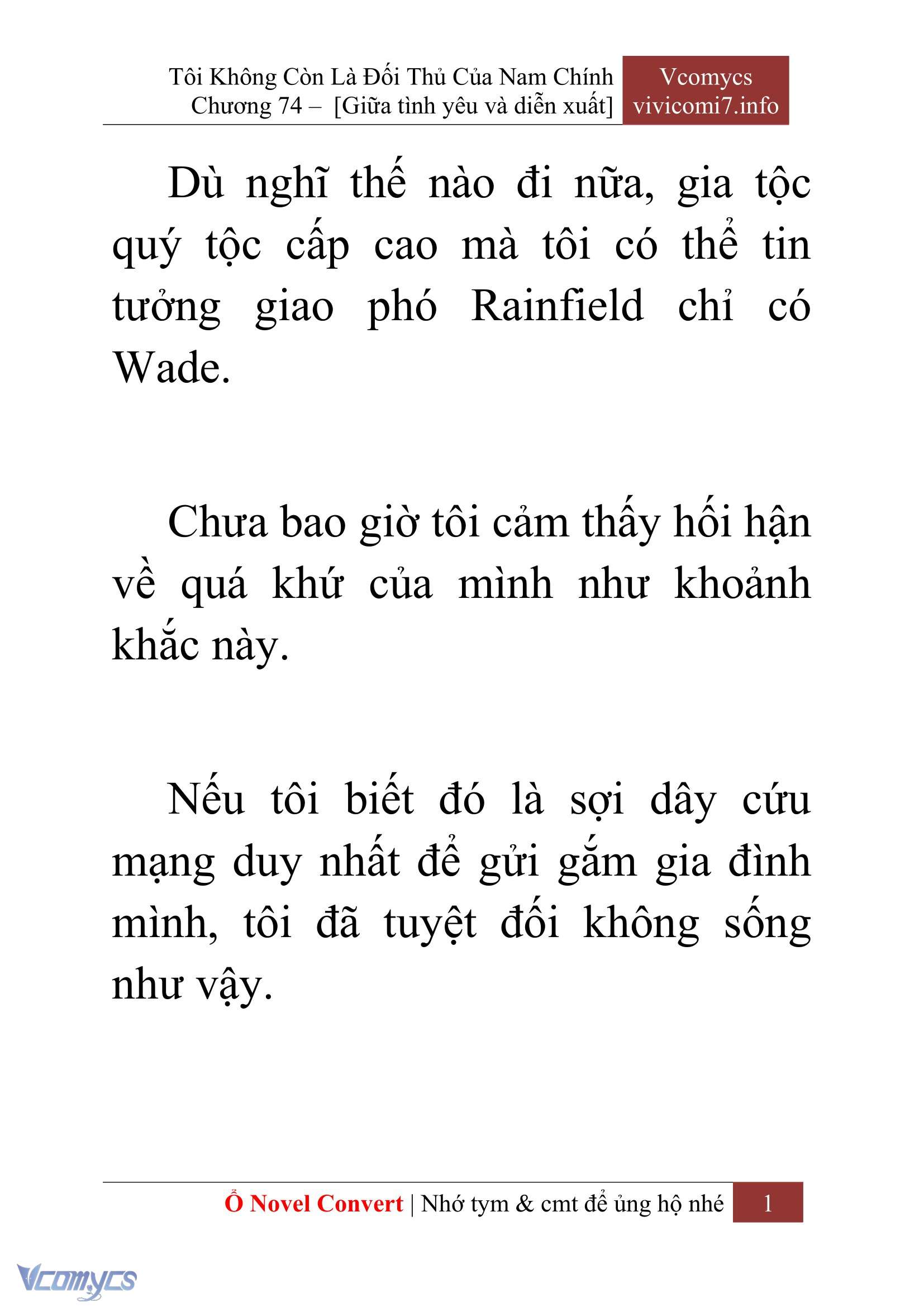 [Novel] Tôi Không Còn Là Đối Thủ Của Nam Chính Chap 74 - Next 
