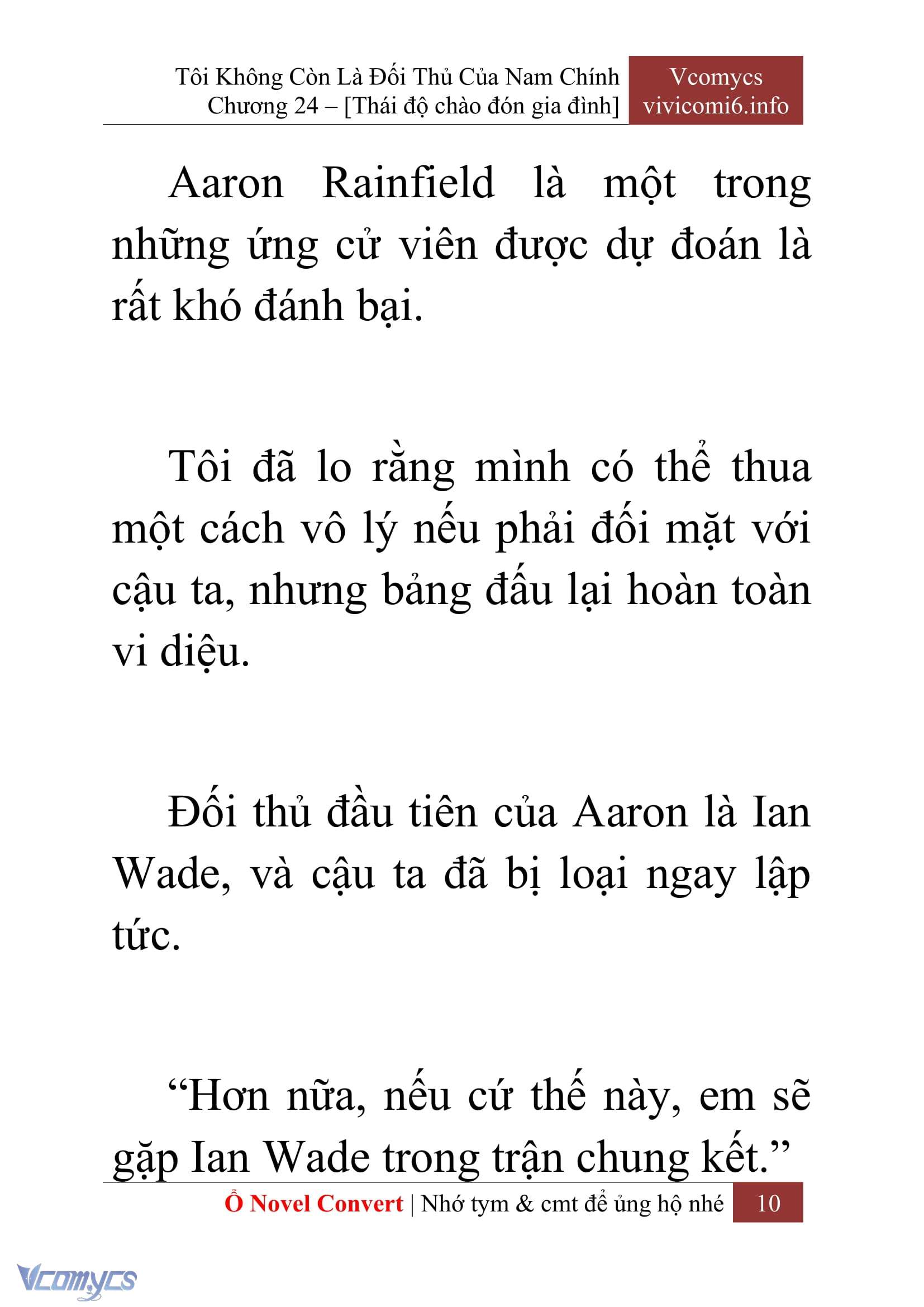 [Novel] Tôi Không Còn Là Đối Thủ Của Nam Chính Chap 24 - Trang 2