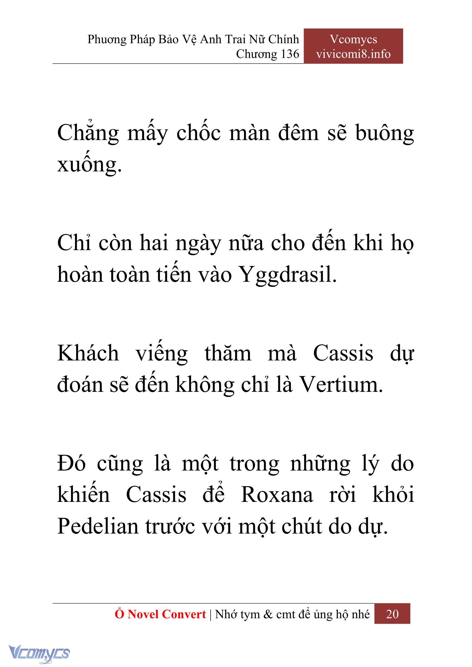 [Novel] Phương Pháp Bảo Vệ Anh Trai Nữ Chính Chap 136 - Next Chap 137