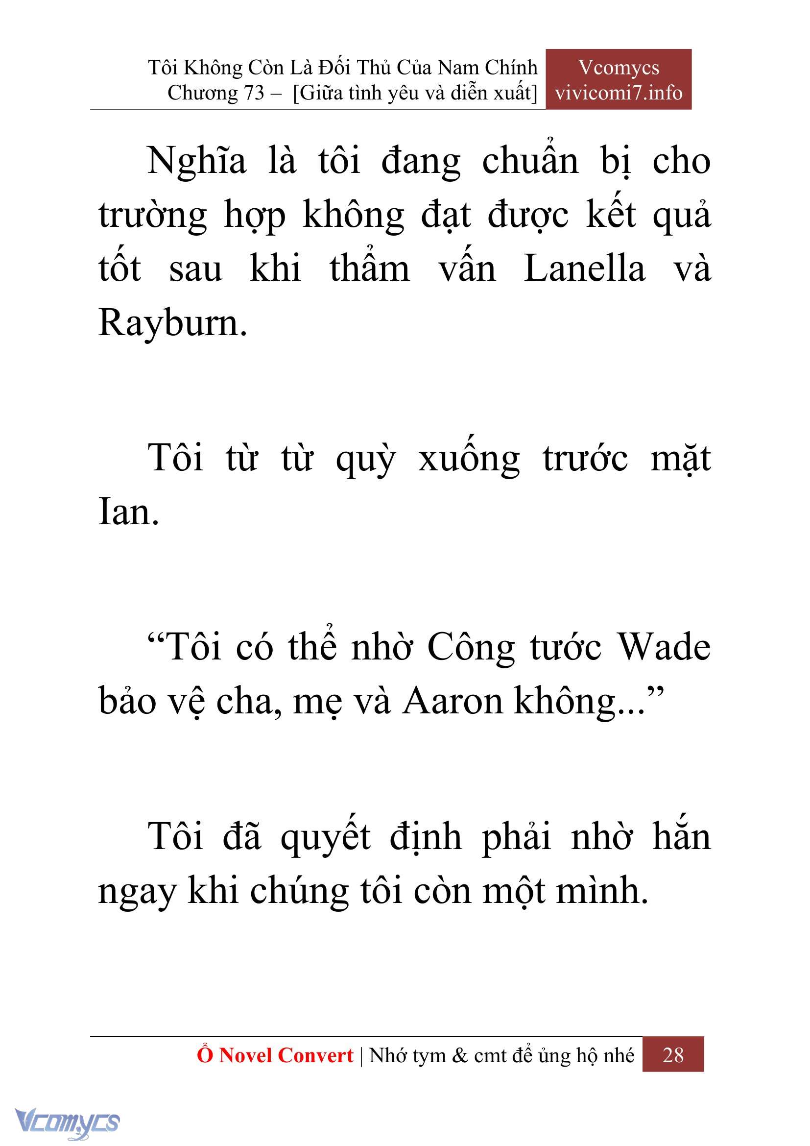 [Novel] Tôi Không Còn Là Đối Thủ Của Nam Chính Chap 73 - Next 