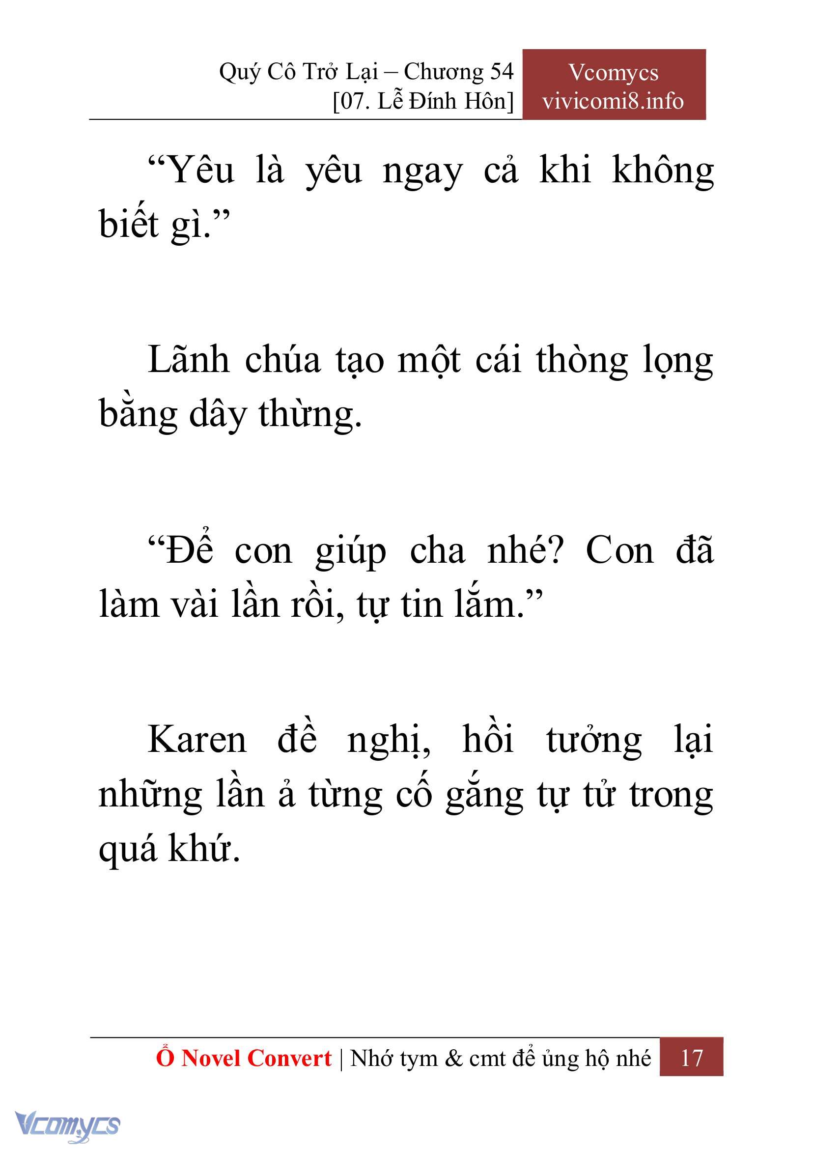 [Novel] Quý Cô Trở Lại Chap 54 - Next 