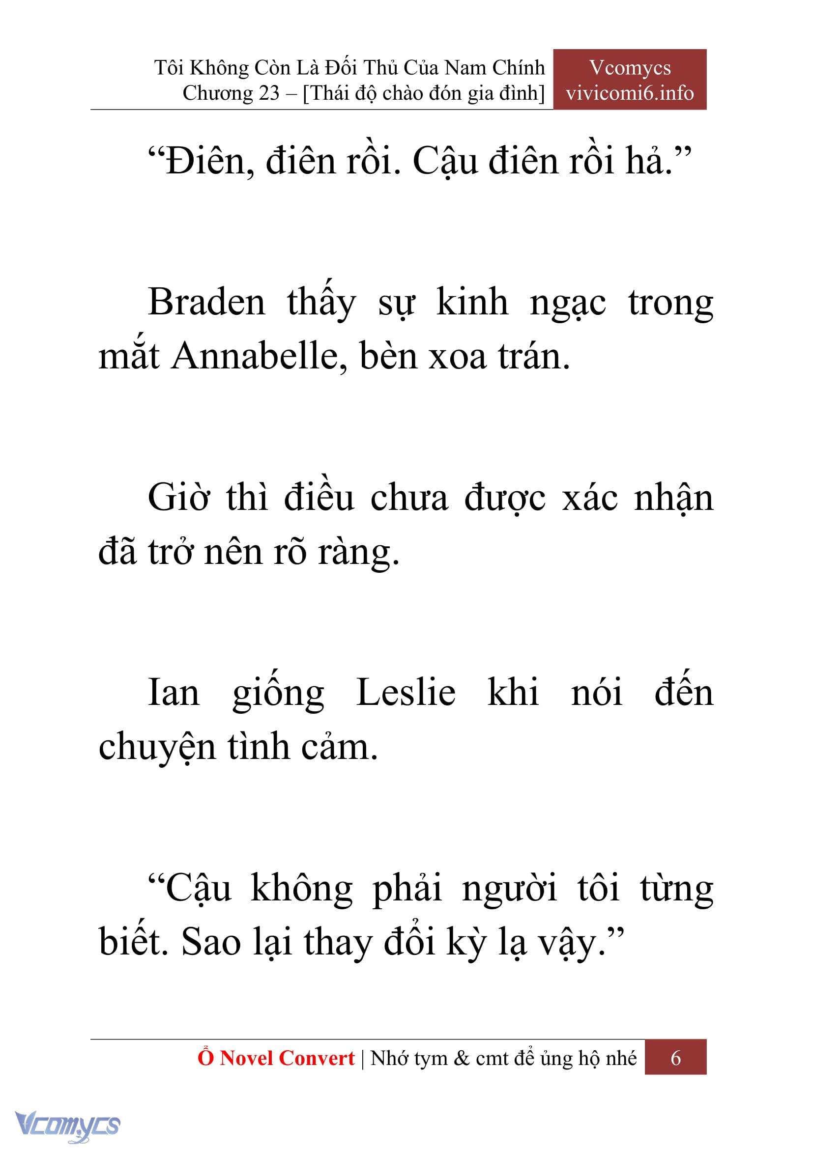 [Novel] Tôi Không Còn Là Đối Thủ Của Nam Chính Chap 23 - Trang 2