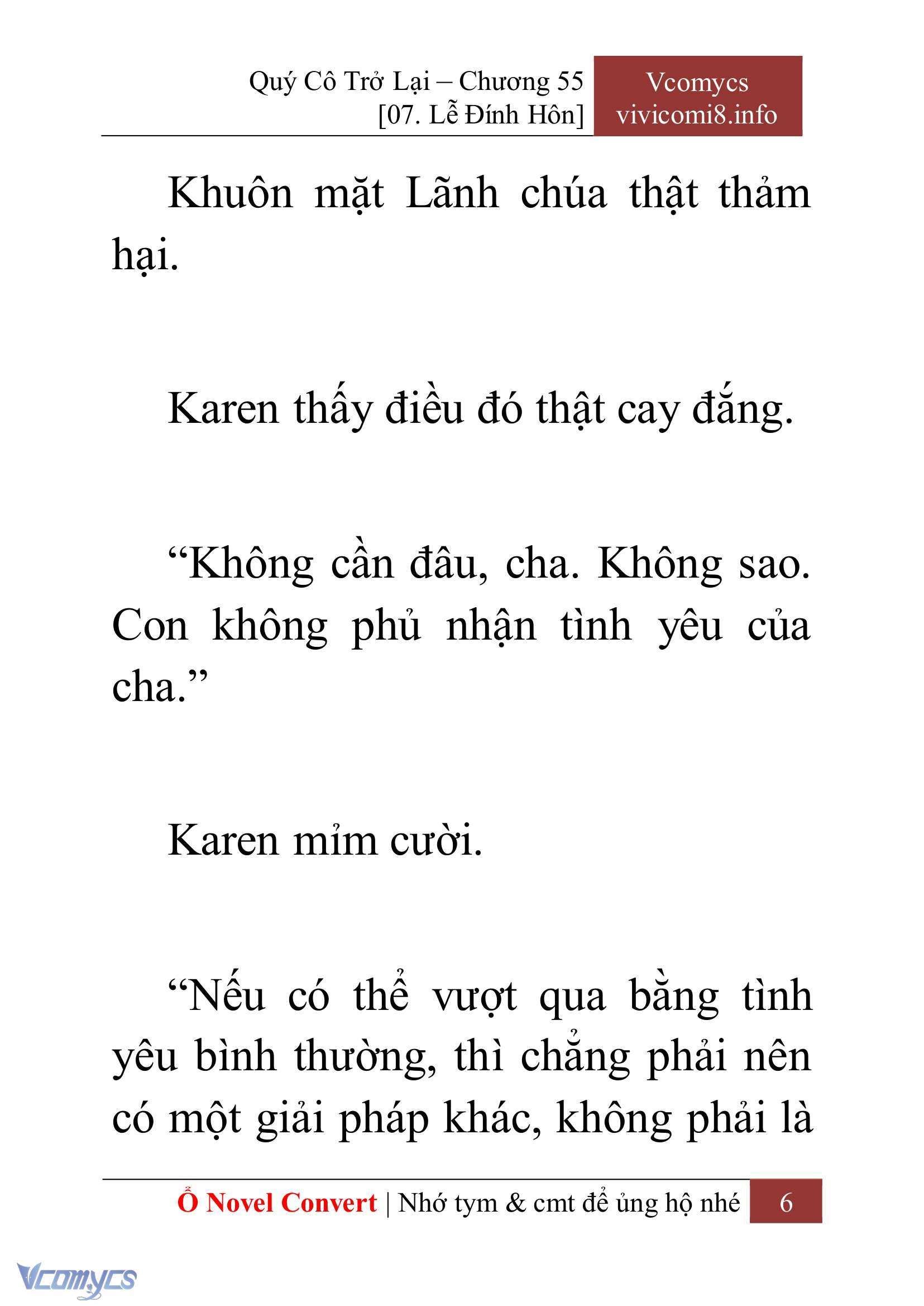 [Novel] Quý Cô Trở Lại Chap 55 - Next 