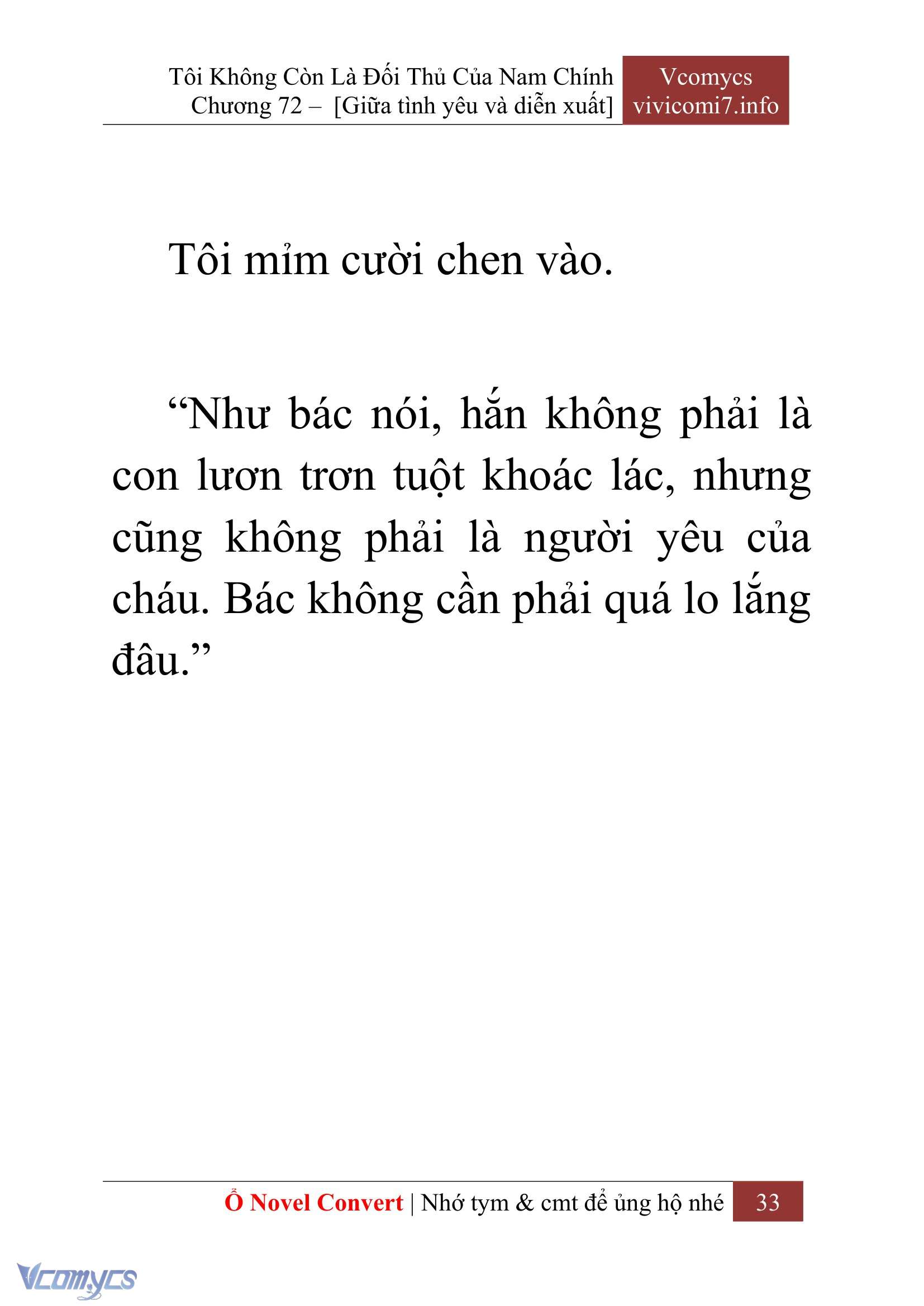 [Novel] Tôi Không Còn Là Đối Thủ Của Nam Chính Chap 72 - Trang 2