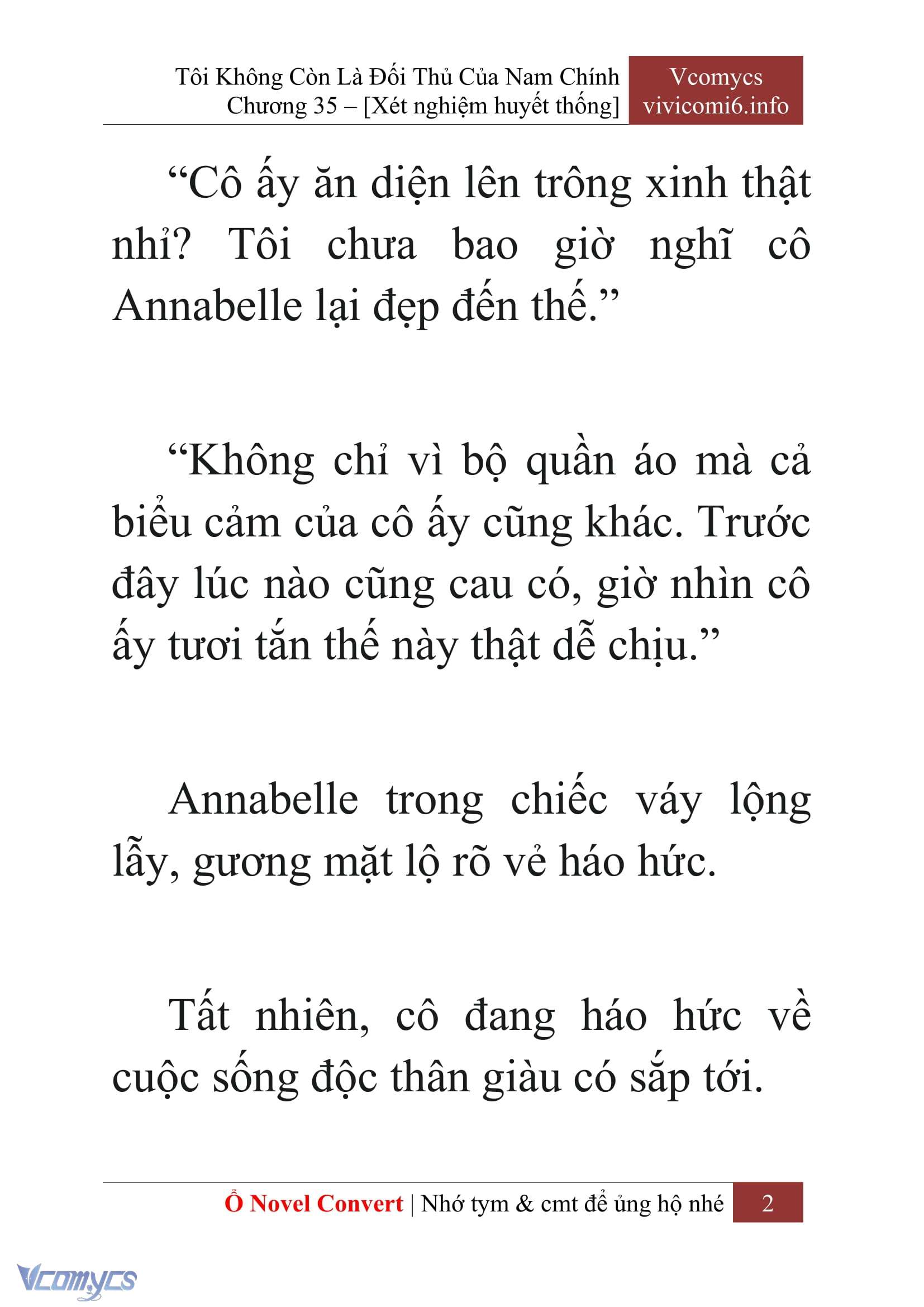 [Novel] Tôi Không Còn Là Đối Thủ Của Nam Chính Chap 35 - Trang 2