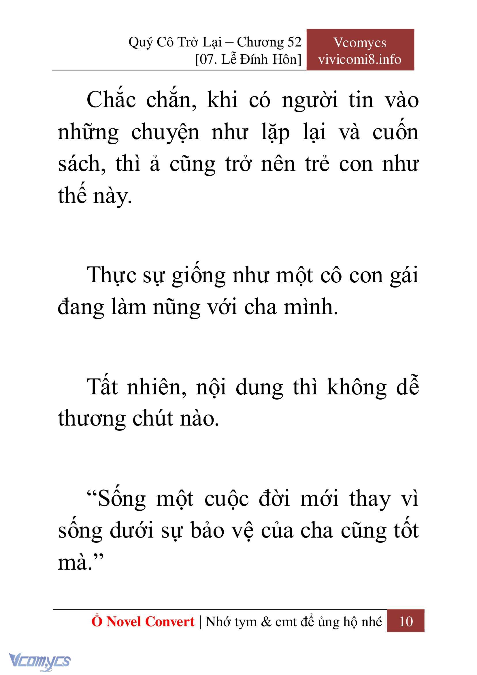 [Novel] Quý Cô Trở Lại Chap 52 - Next 