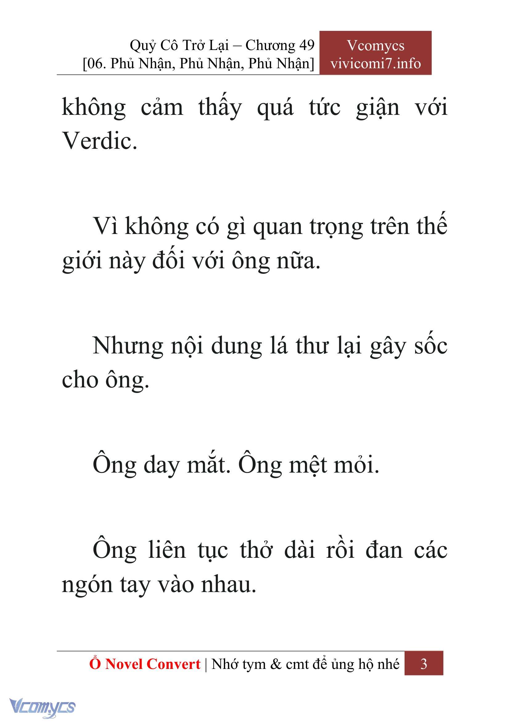 [Novel] Quý Cô Trở Lại Chap 49 - Trang 2